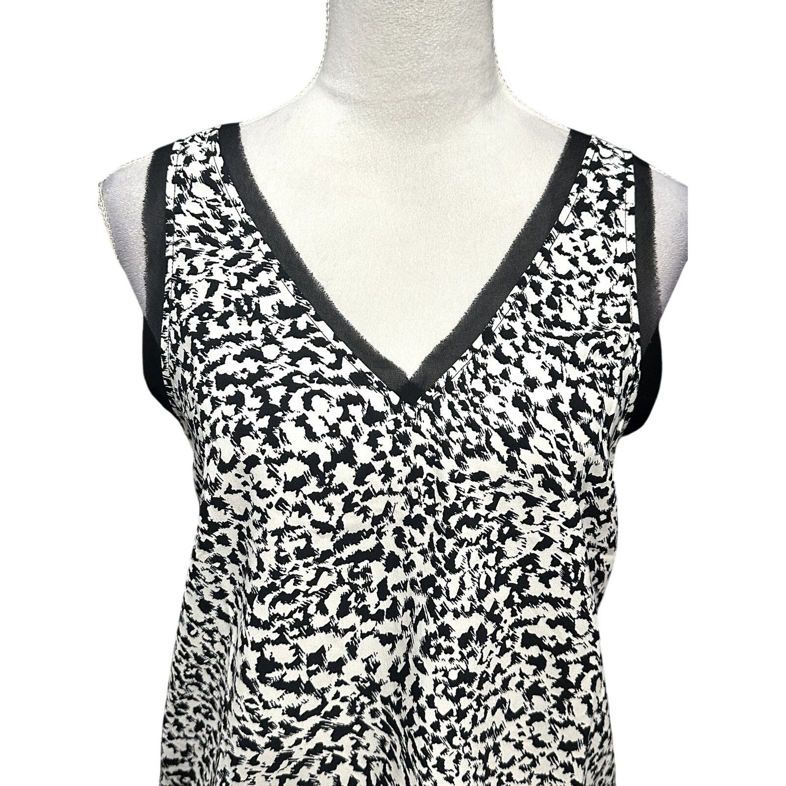 Other Halogen V Neckline Tank Top Animal Print Black/White S NWOT Size S / US 4 / IT 40 - 3 Thumbnail