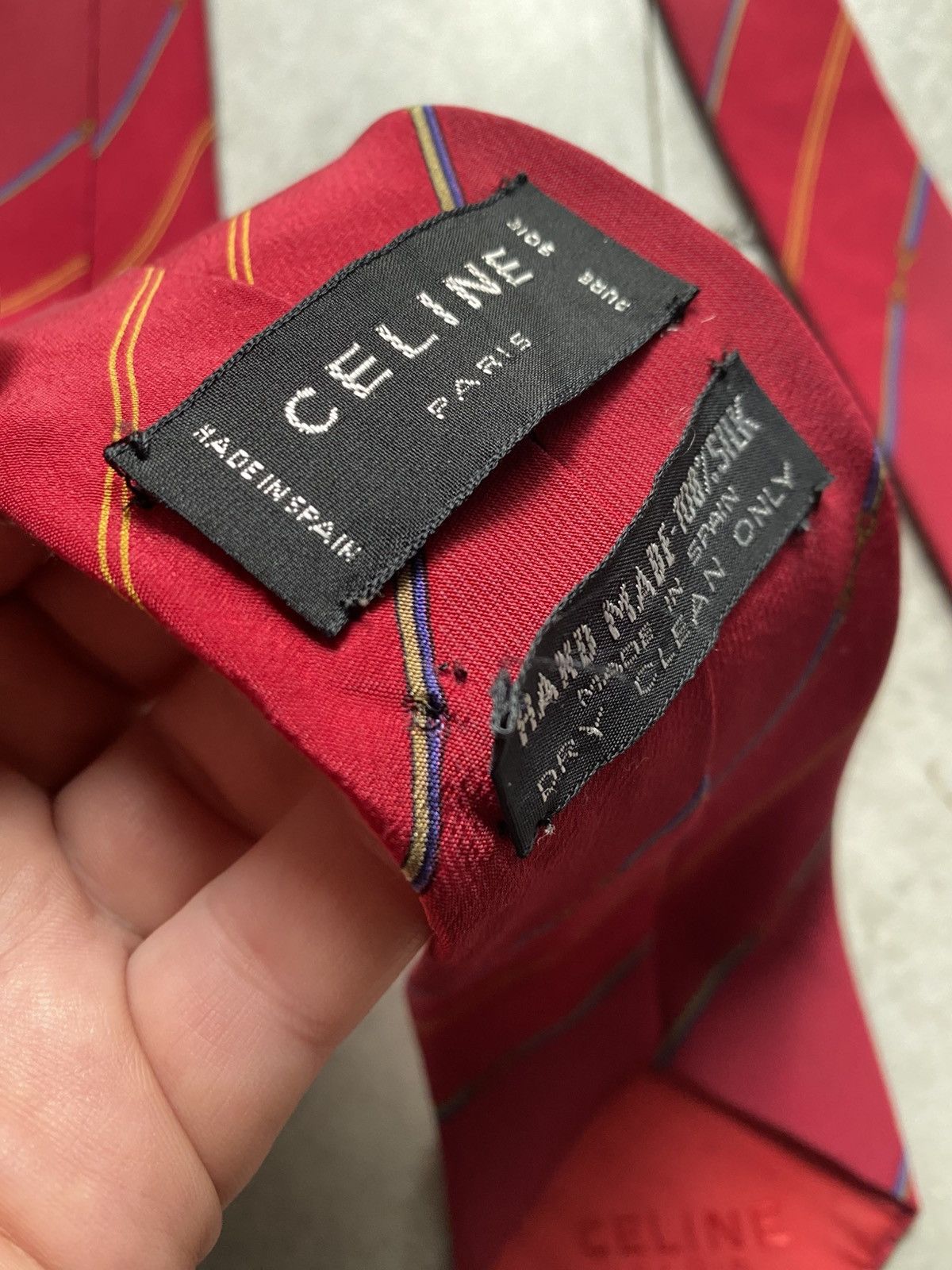 Celine Vintage Celine Tie 100% Silk like YSL Size ONE SIZE - 9 Thumbnail
