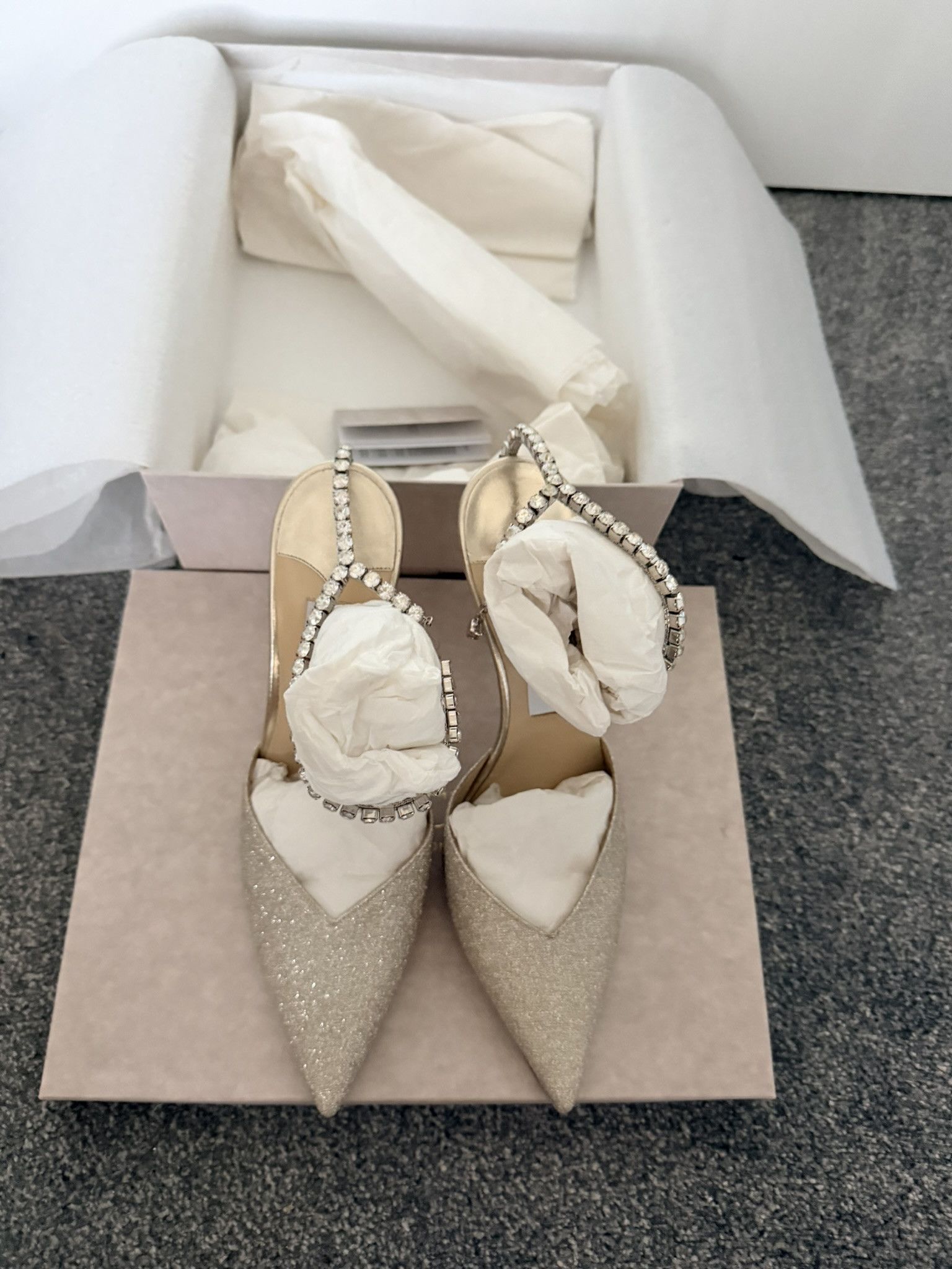 Jimmy Choo Jimmy Choo Saeda 40 Platinum Ice Crystal Size US 10 / IT 40 - 3 Thumbnail