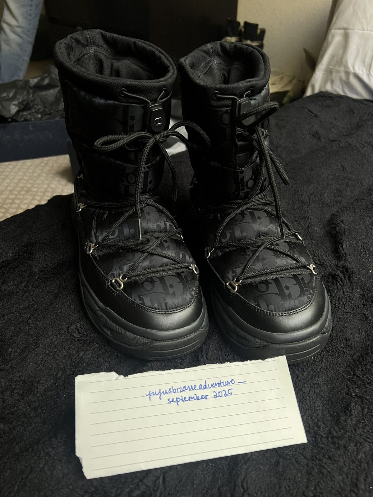 Dior Dior Black Oblique Snow Ankle Boots Size US 9 / EU 42 - 3 Thumbnail