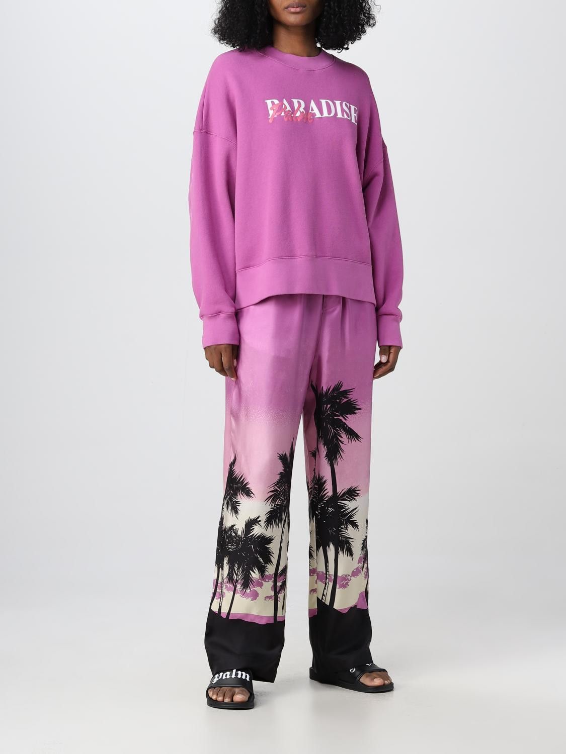 Palm Angels o1y1225 Sweatshirt in Mauve Size XS / US 0-2 / IT 36-38 - 2 Thumbnail