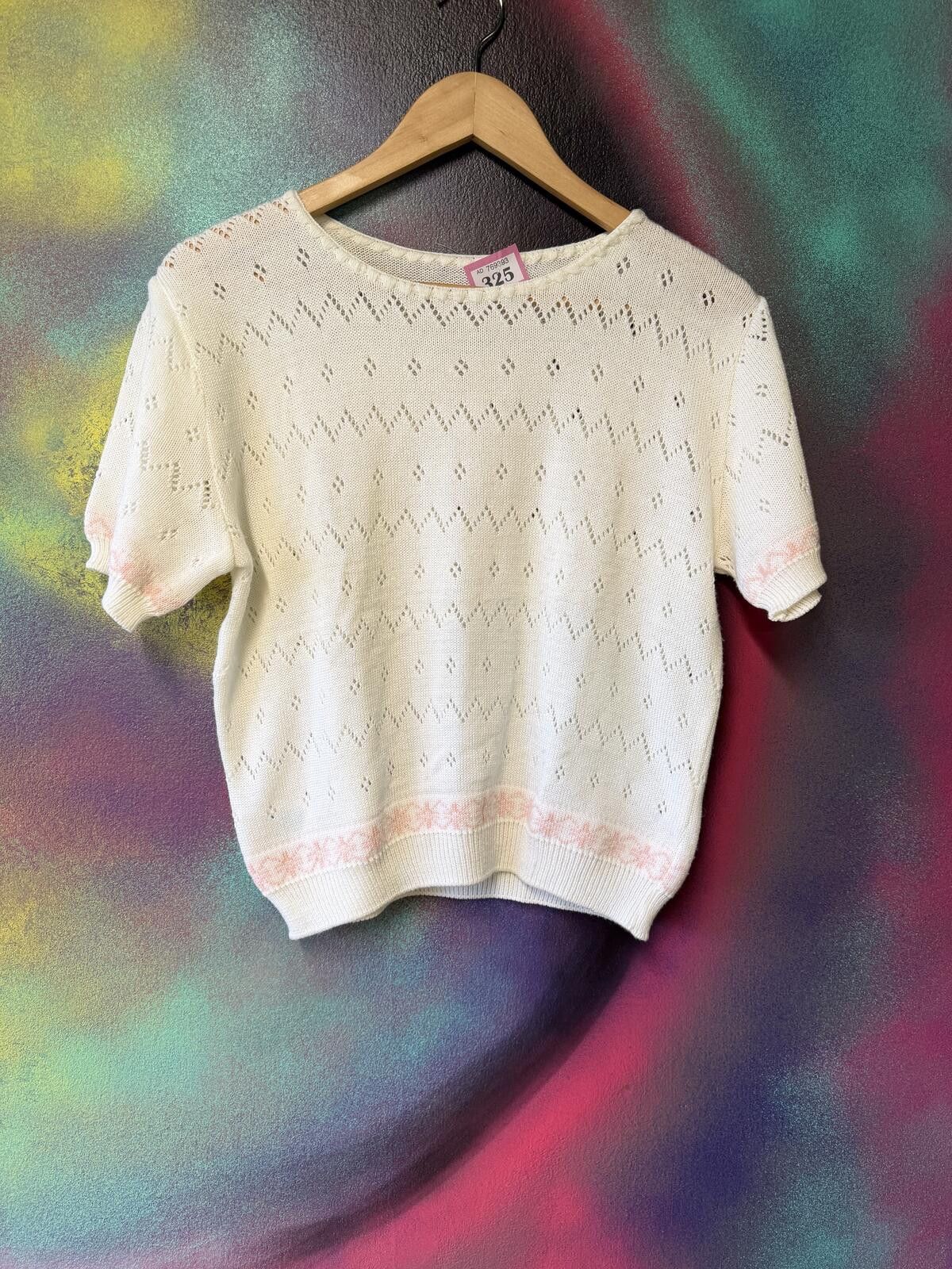 Other St Michael cream and pink sweater Size ONE SIZE - 1 Thumbnail