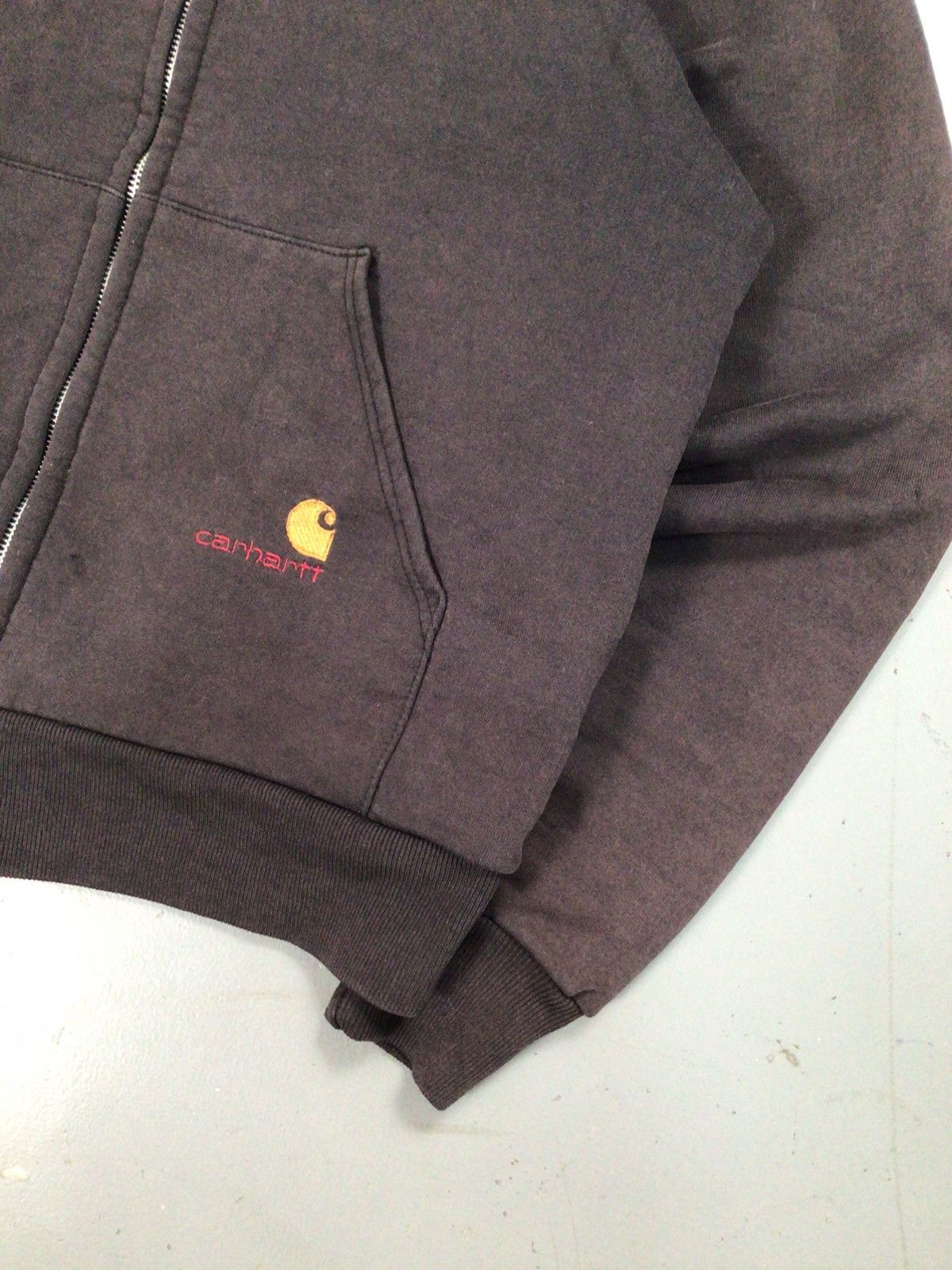 Carhartt × Vintage Vintage Carhartt thermal line zip up hoodie Size US M / EU 48-50 / 2 - 3 Thumbnail