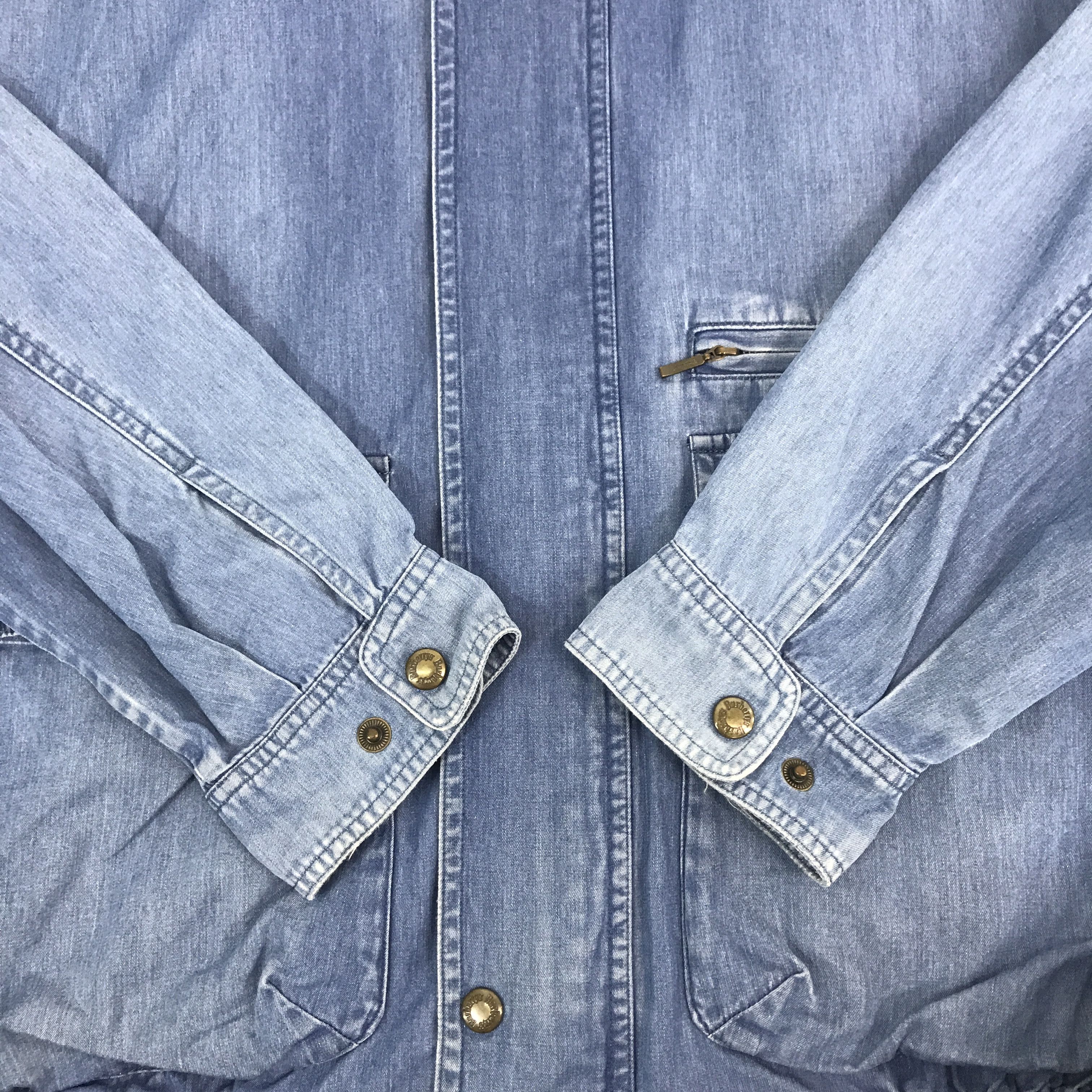 Burberry × Vintage Vintage Burberrys Denim Design distressed collar Jacket Size US L / EU 52-54 / 3 - 7 Thumbnail
