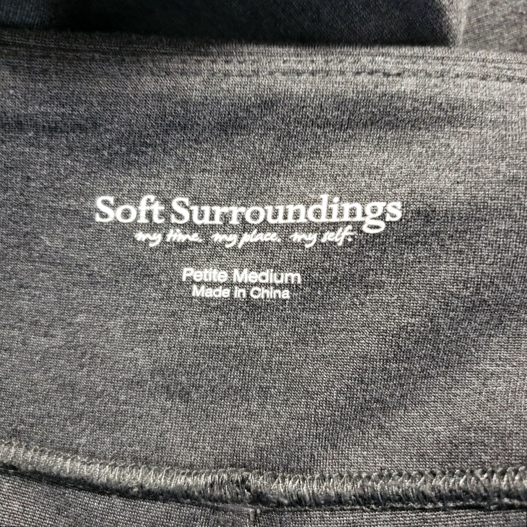 Soft Surroundings Soft Surroundings Womens Cropped Leggings Sz PM Petite Gray Mid Rise Crop Pants Womens_Petite Gray Size 32" / US 10 / IT 46 - 6 Thumbnail
