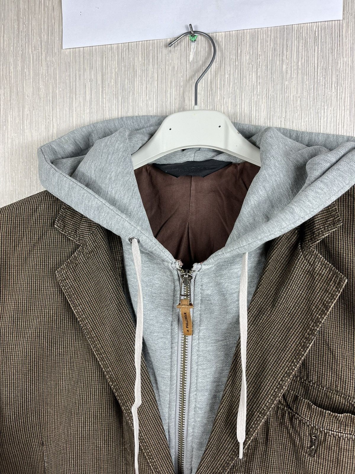 Japanese Brand × Vintage Vintage Fullcircle suit hoodie zip hooded blazer y2k jacket Size US L / EU 52-54 / 3 - 10 Thumbnail