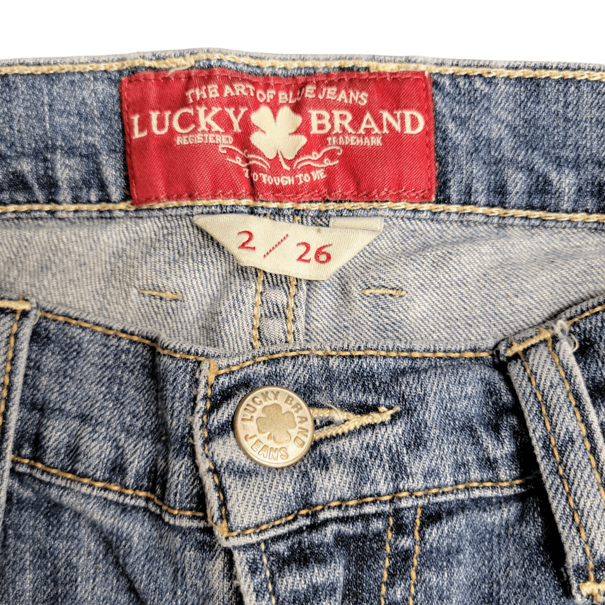 Lucky Brand Lucky Brand Sienna Cigarette Distressed Blue Denim Jeans Size 26" / US 2 / IT 38 - 3 Thumbnail