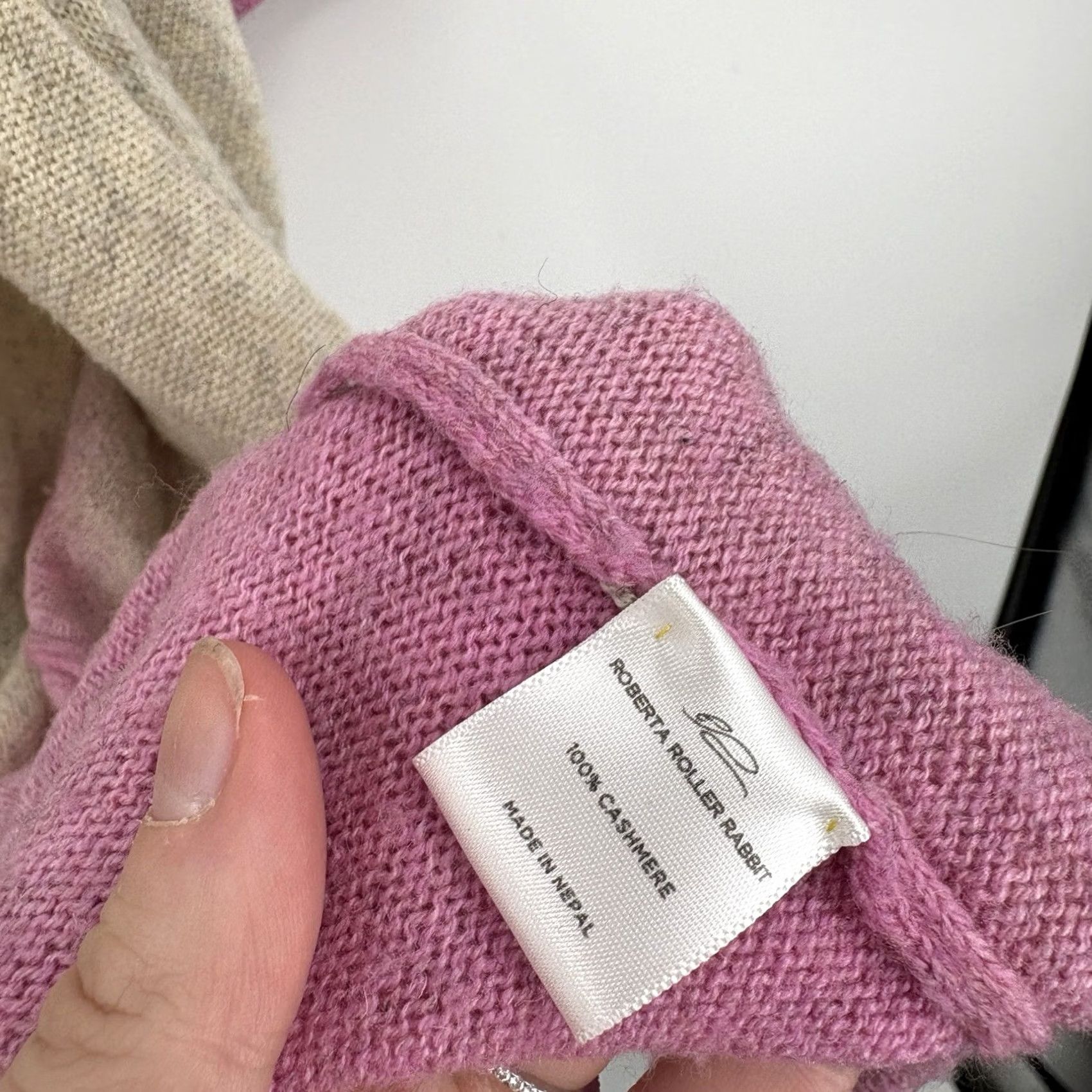Vintage Roberta Roller Rabbit Pink Cashmere Sweater One Size Poncho Luxury Pullover Size ONE SIZE - 6 Thumbnail