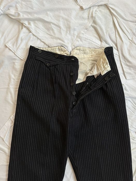 Vintage Wool Pinstriped Trousers - W34 L29 main image 0