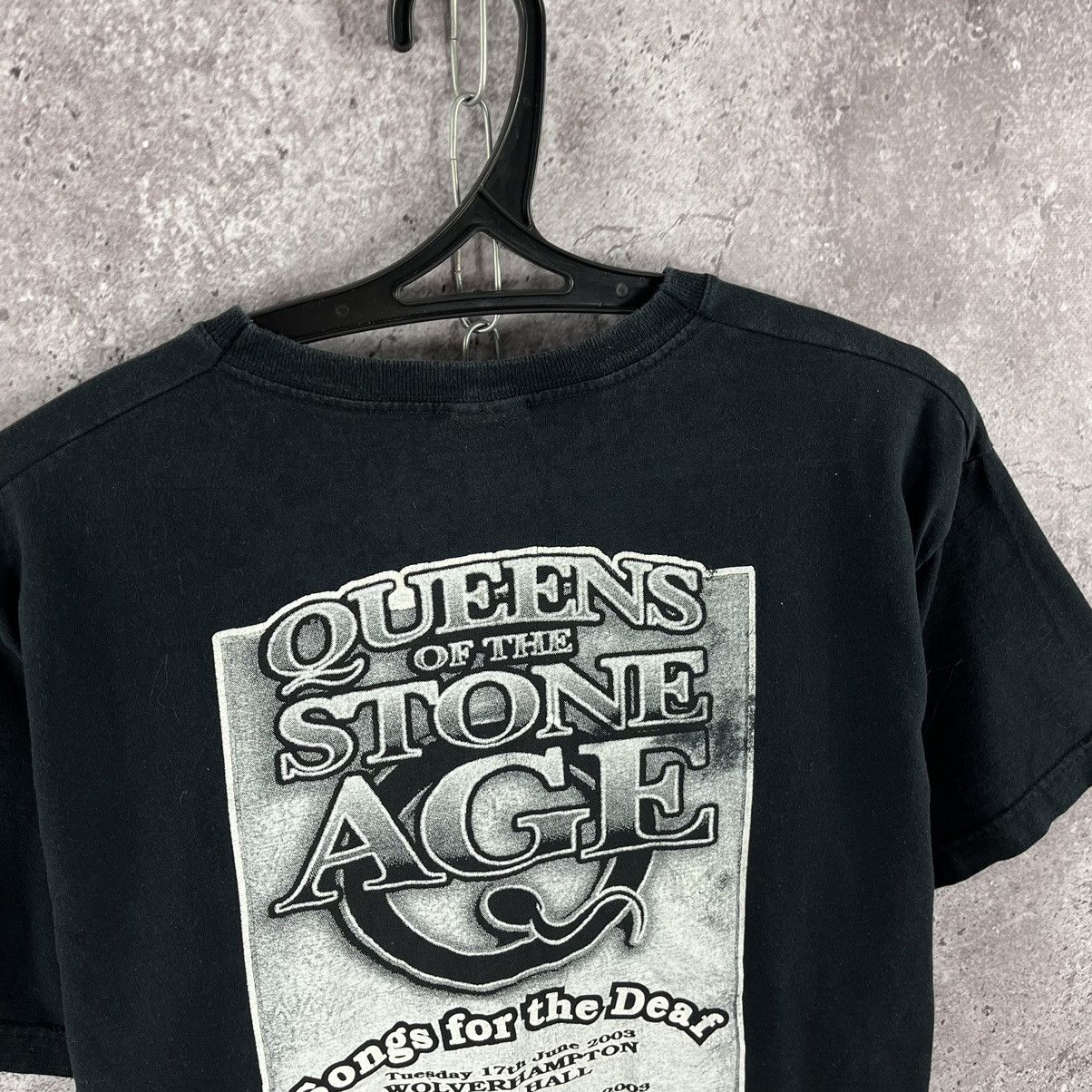Band Tees Rare 2003 Queen Of The Stone Age Tee Big Double Logo Size L Size US L / EU 52-54 / 3 - 8 Thumbnail