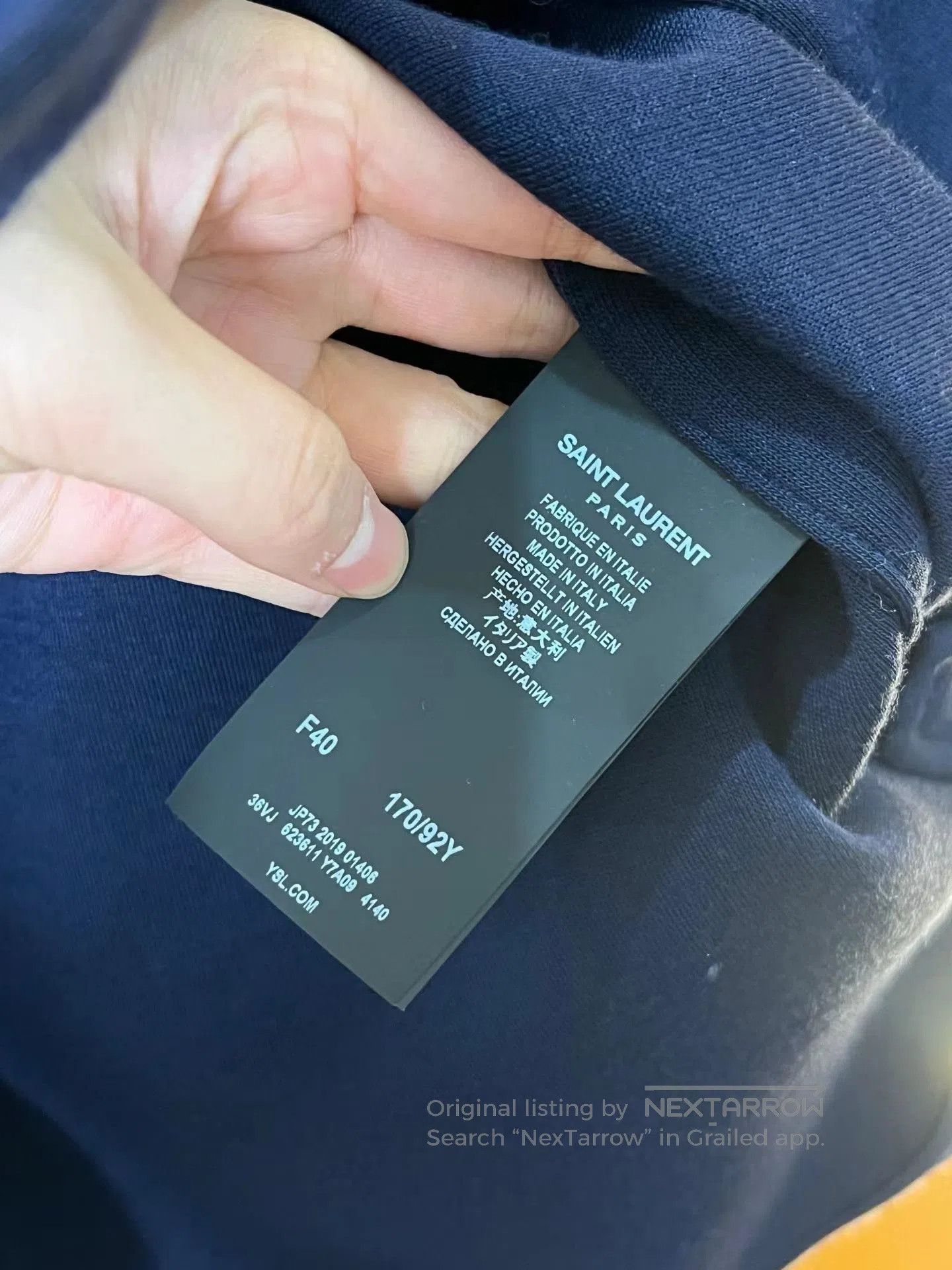 Saint Laurent Paris SLP Gold Logo Shirt. Size US XXS / EU 40 - 4 Thumbnail
