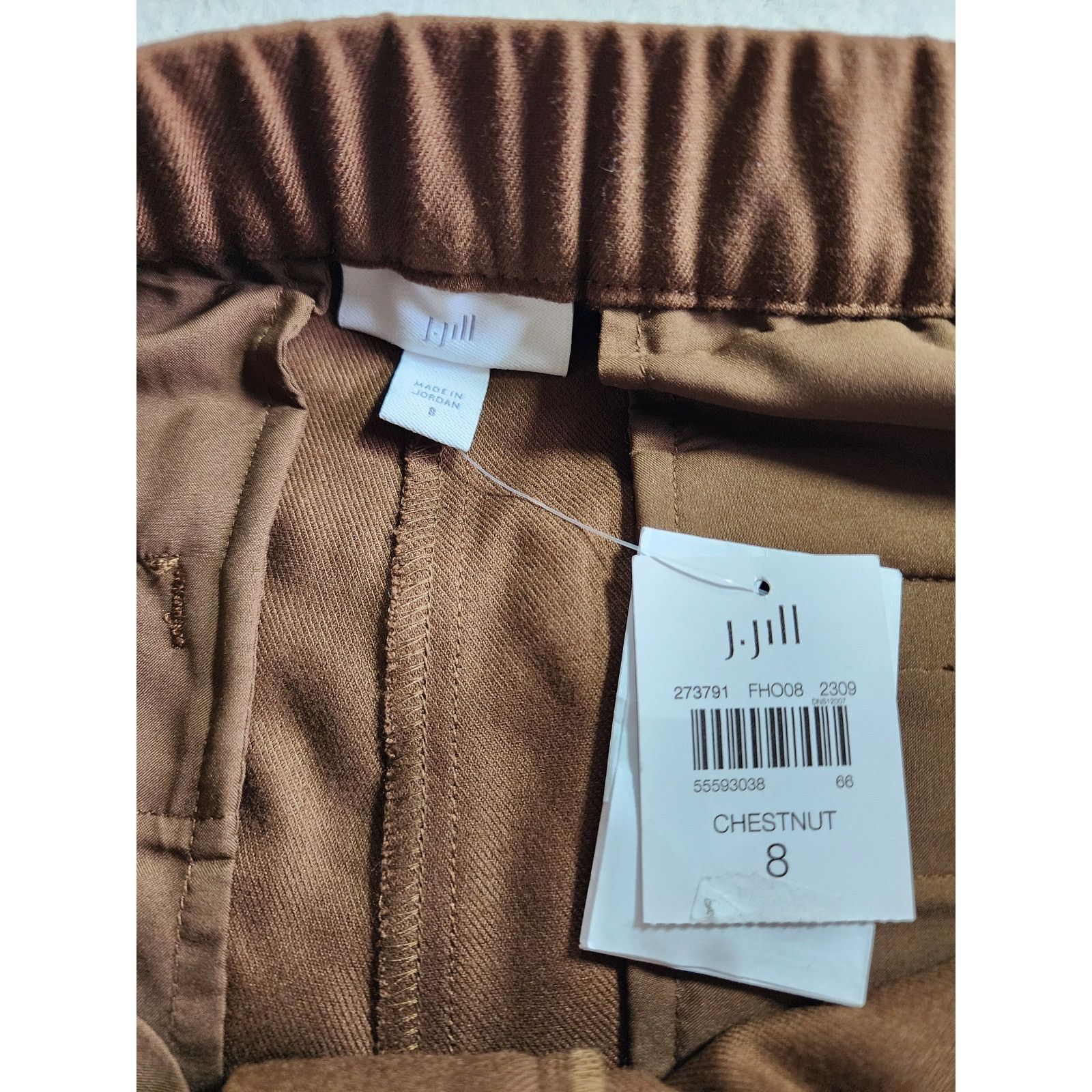 J. Jill J. Jill Wide Leg Trouser Dress Pants 8 Chestnut Brown NWT Size 30" / US 8 / IT 44 - 3 Thumbnail