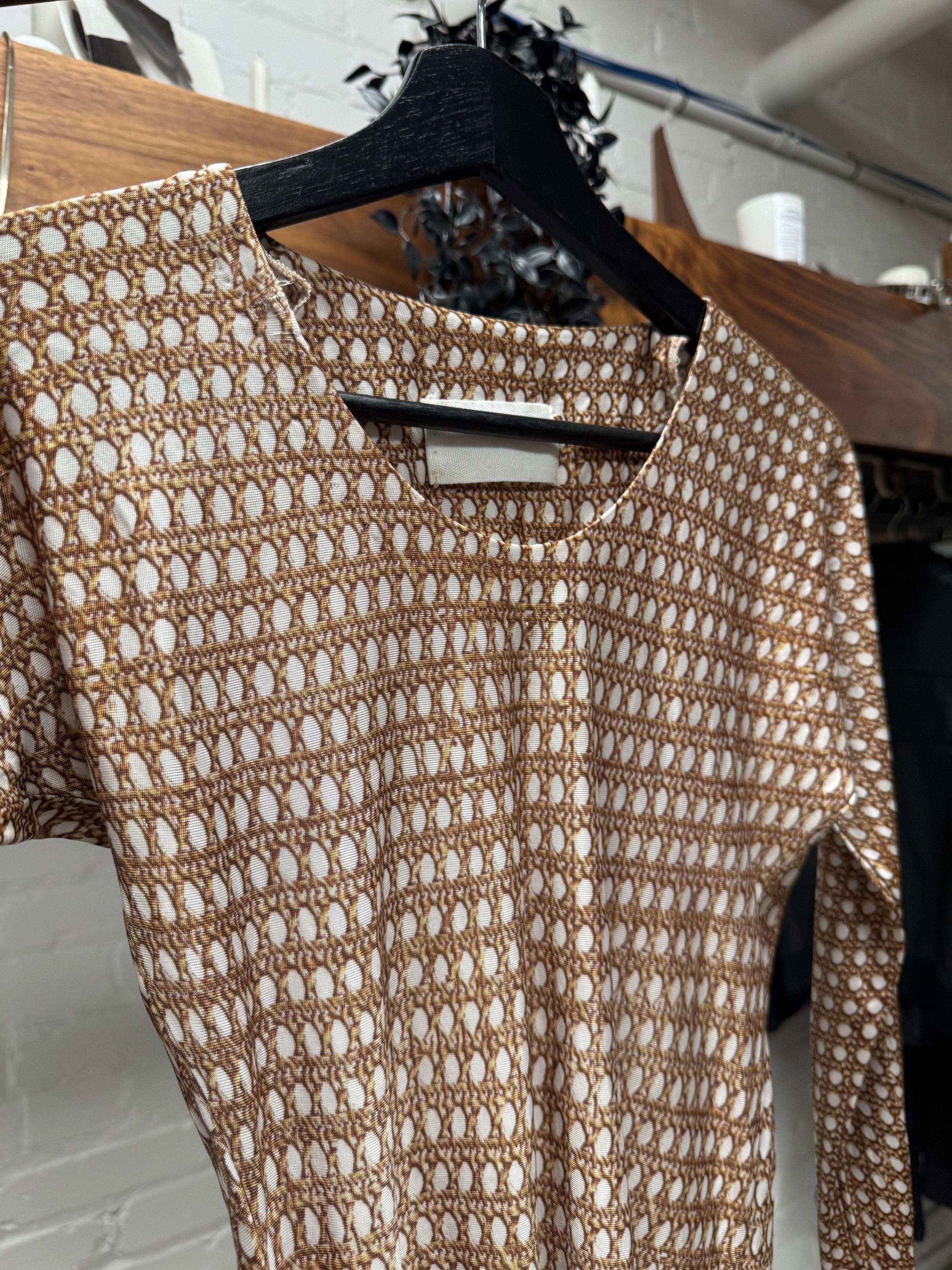 Maison Margiela Maison Martin Margiela ‘Basket Weave’ Viscose Long Sleeve Shirt Size US M / EU 48-50 / 2 - 2 Thumbnail