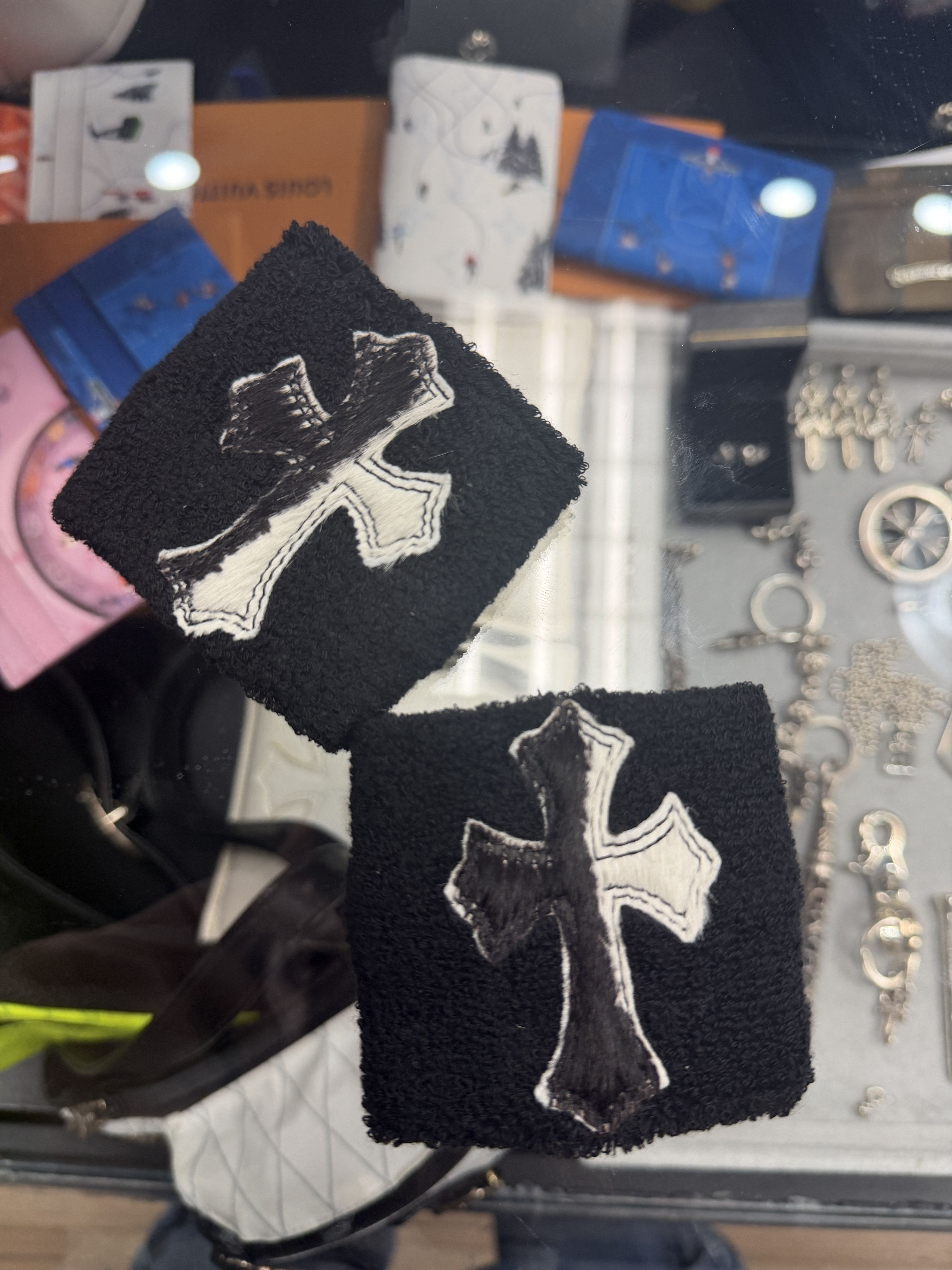 Chrome Hearts Chrome Hearts Zebra Calf Hair Cemetery Cross Patch Set of 2 Size ONE SIZE - 7 Thumbnail