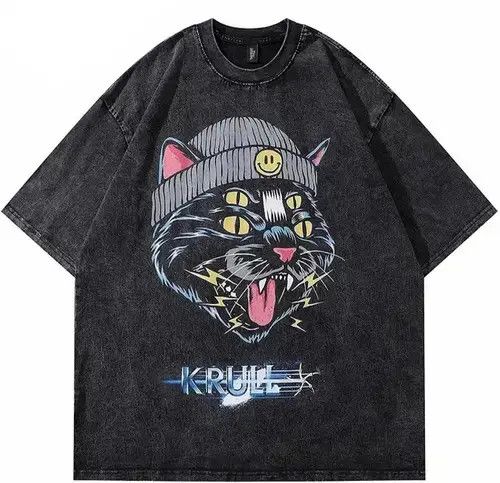 Japanese Brand 80s Cartoon Design Face Oversized Printed Vintage T Shirt Size US L / EU 52-54 / 3 - 1 Thumbnail