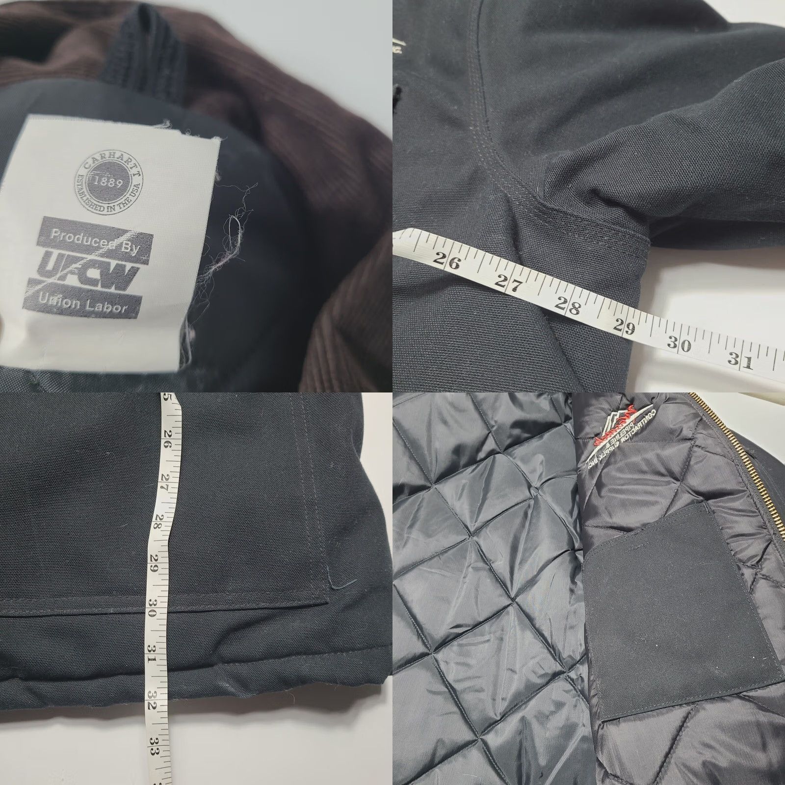 Carhartt VINTAGE Carhartt CO3 BLK Quilted Lined Jacket Size 50 Union Made Company Logo Mens Jackets Size US M / EU 48-50 / 2 - 8 Thumbnail