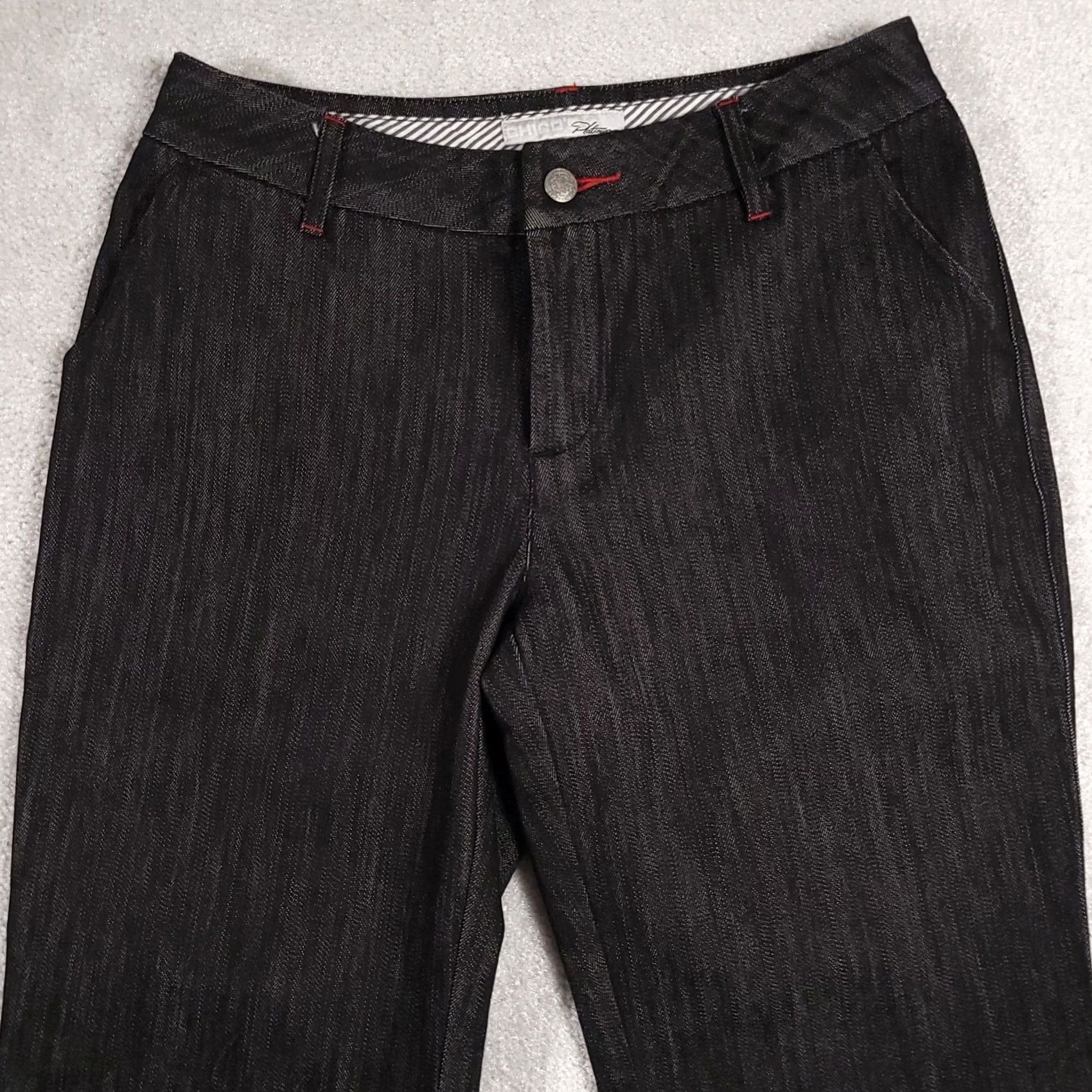 Vintage Chicos Platinum Jeans Women's 0.5 Tall Black Retro Mid Rise Flare 29x32 Jeans Chico's Brand Womens Mens? Size 29" - 3 Thumbnail
