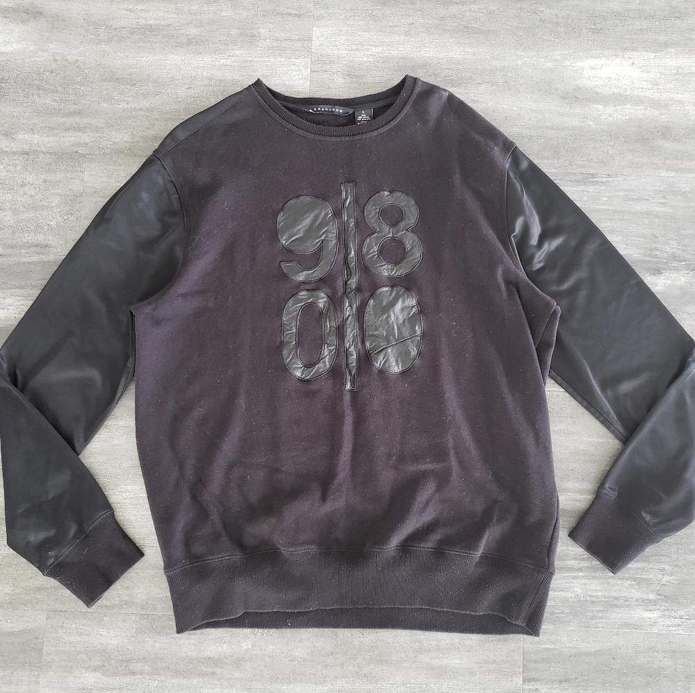 Sean John Black Detailed SJ Sweatshirt Long Sleeve Size US L / EU 52-54 / 3 - 1 Thumbnail