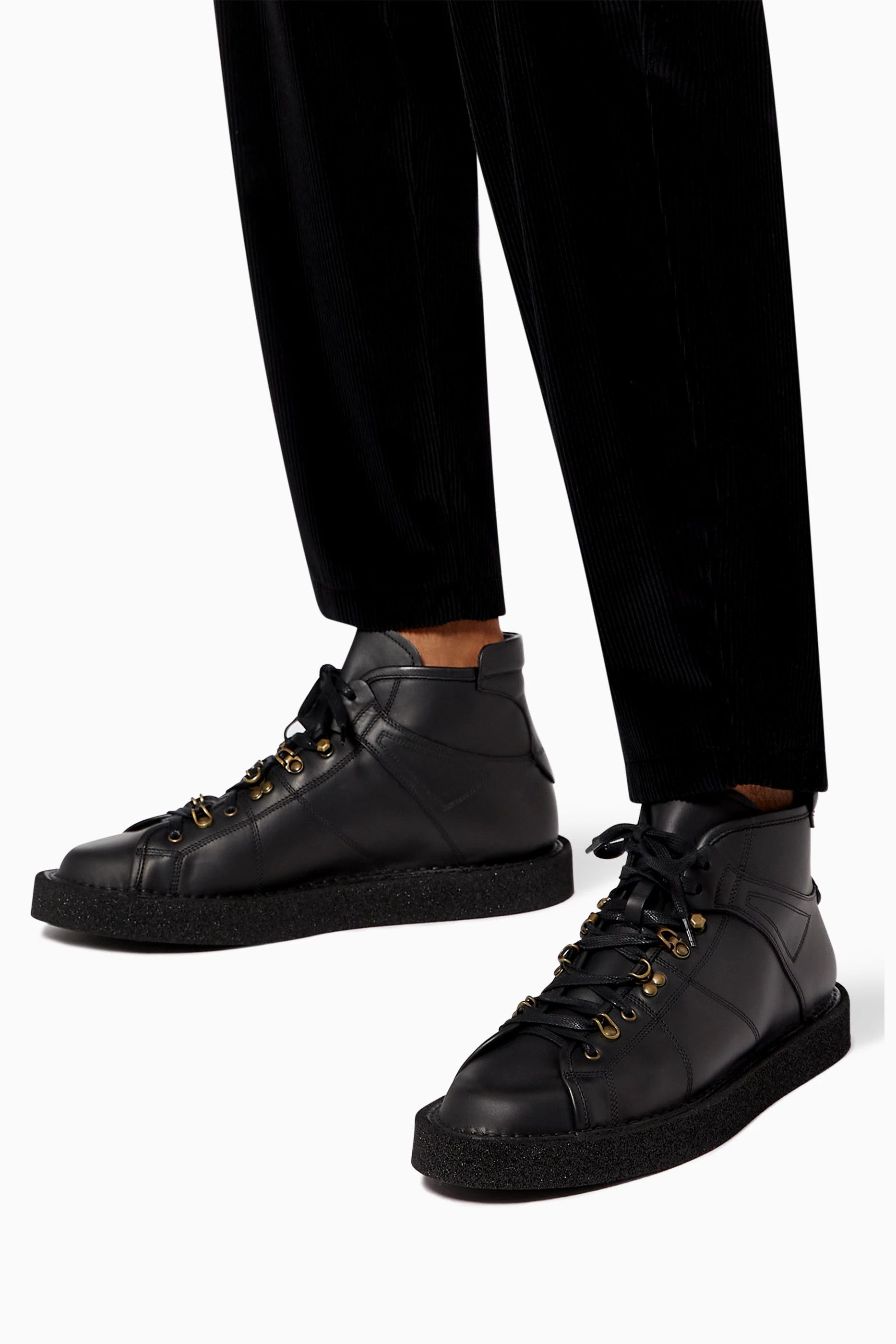 Dolce & Gabbana o1y0125 Leather Ankle Boots in Black Size US 11 / EU 44 - 5 Thumbnail