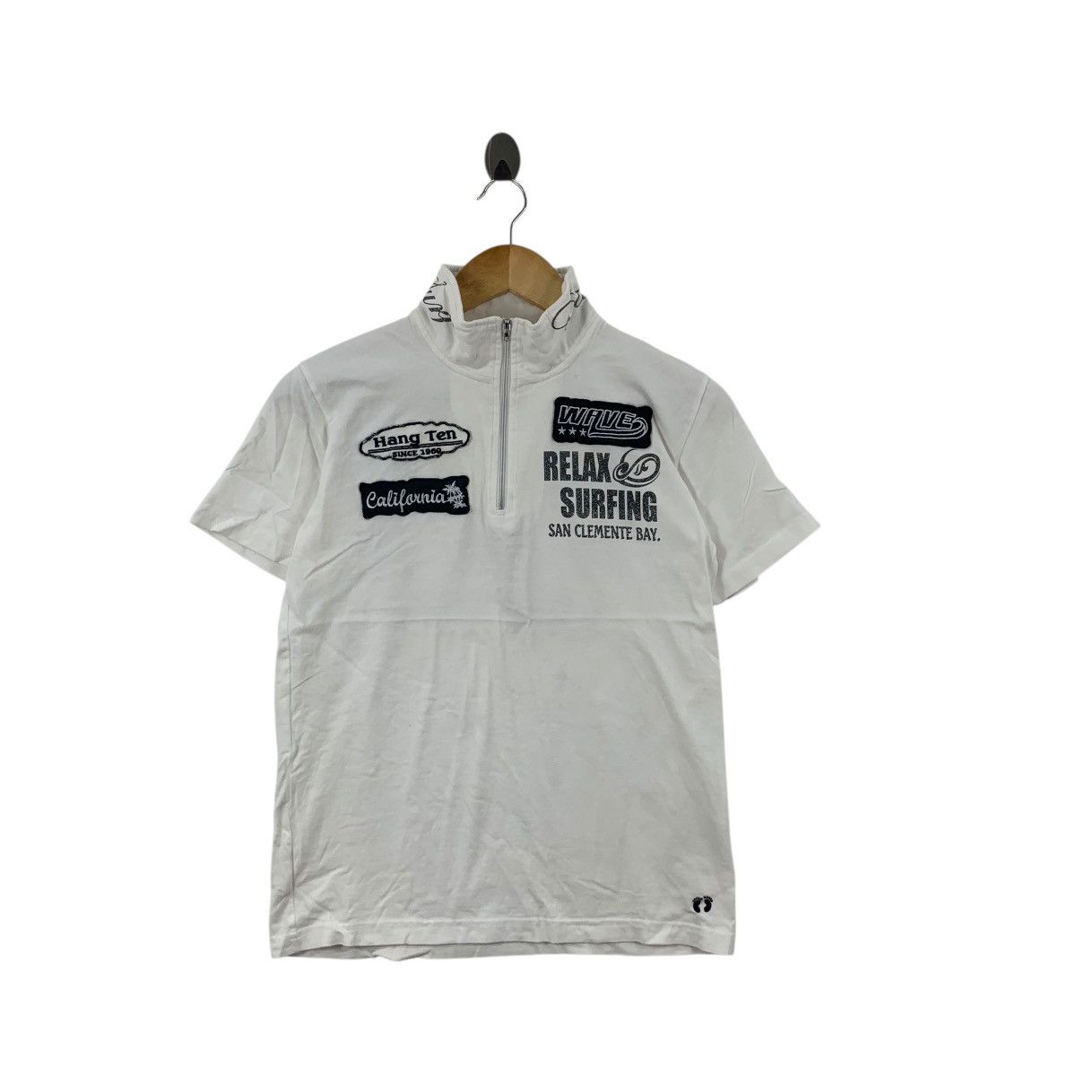 Hang Ten HANG TEN SURF Embossed Logo California Half Zipper Tee Shirt Size US S / EU 44-46 / 1 - 4 Thumbnail