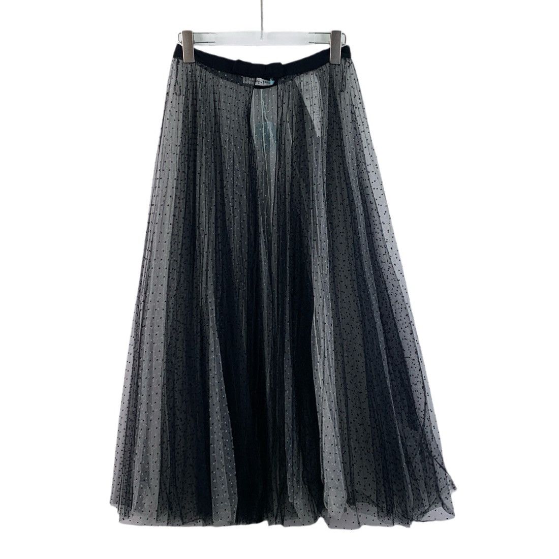 Dior Black Polka Dot Mulberry Silk Mesh Casual Halter Dress