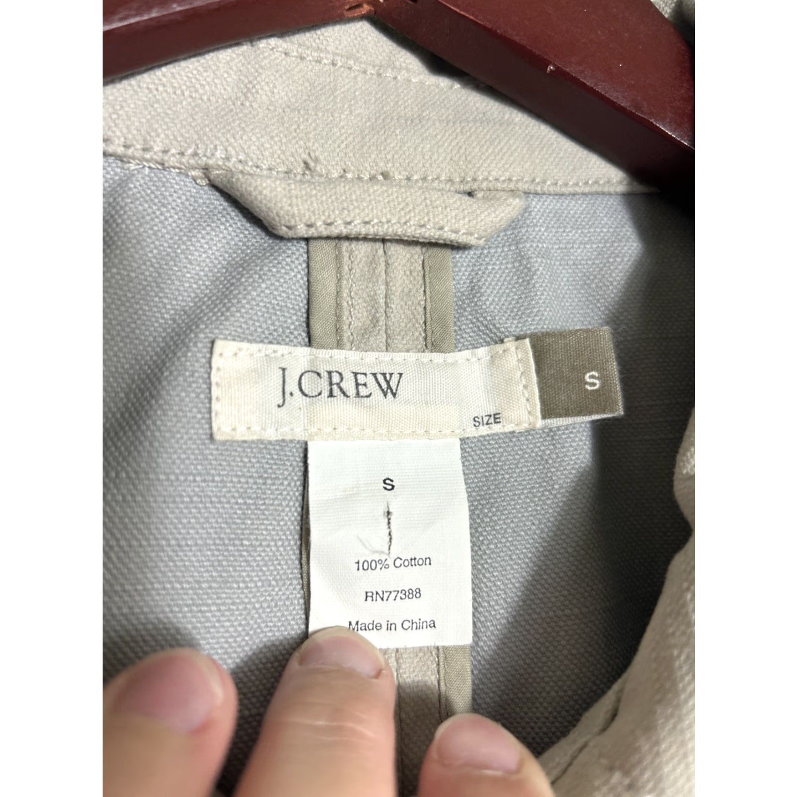 J.Crew J.CREW Women’s Small Beige Canvas Cotton Field Jacket Hunting Button Up Pockets Military Jacket Women S Beige Canvas Pockets Size S / US 4 / IT 40 - 4 Thumbnail
