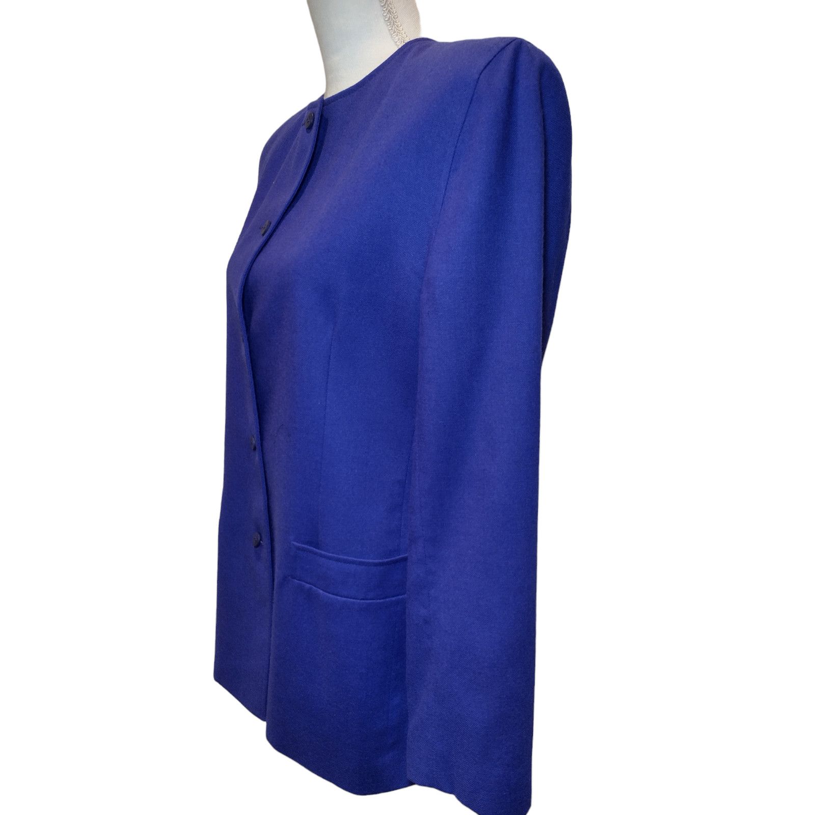 Other John Meyer Womens Wool Blazer Jacket Long Sleeve Button Frnt Size M / US 6-8 / IT 42-44 - 4 Thumbnail
