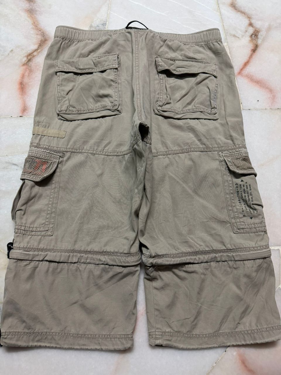KMRii RARE⚡️VINTAGE 90's T&C SURF JORTS / 3QUARTERS CARGO BEIGE Size US 34 / EU 50 - 17 Thumbnail