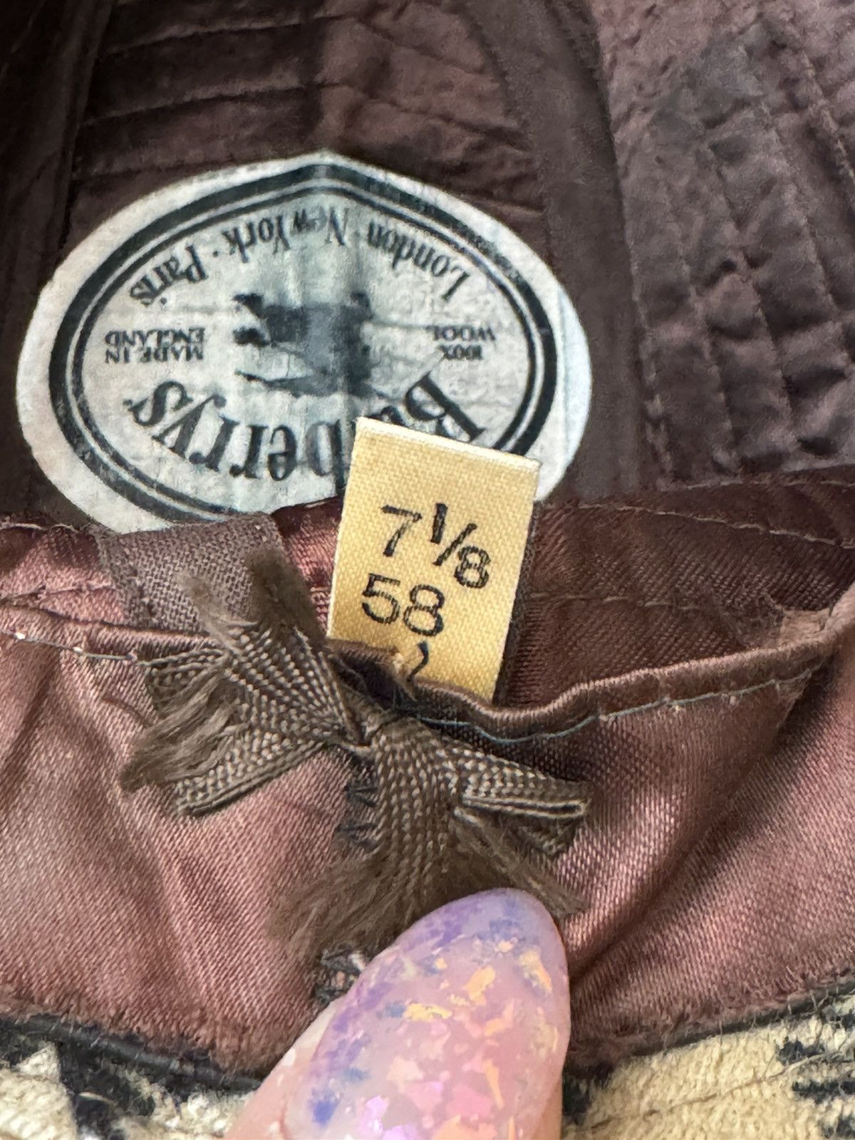 Burberry × Vintage Burberry Vintage Wool Nova Check Bucket Hat. Size ONE SIZE - 5 Thumbnail