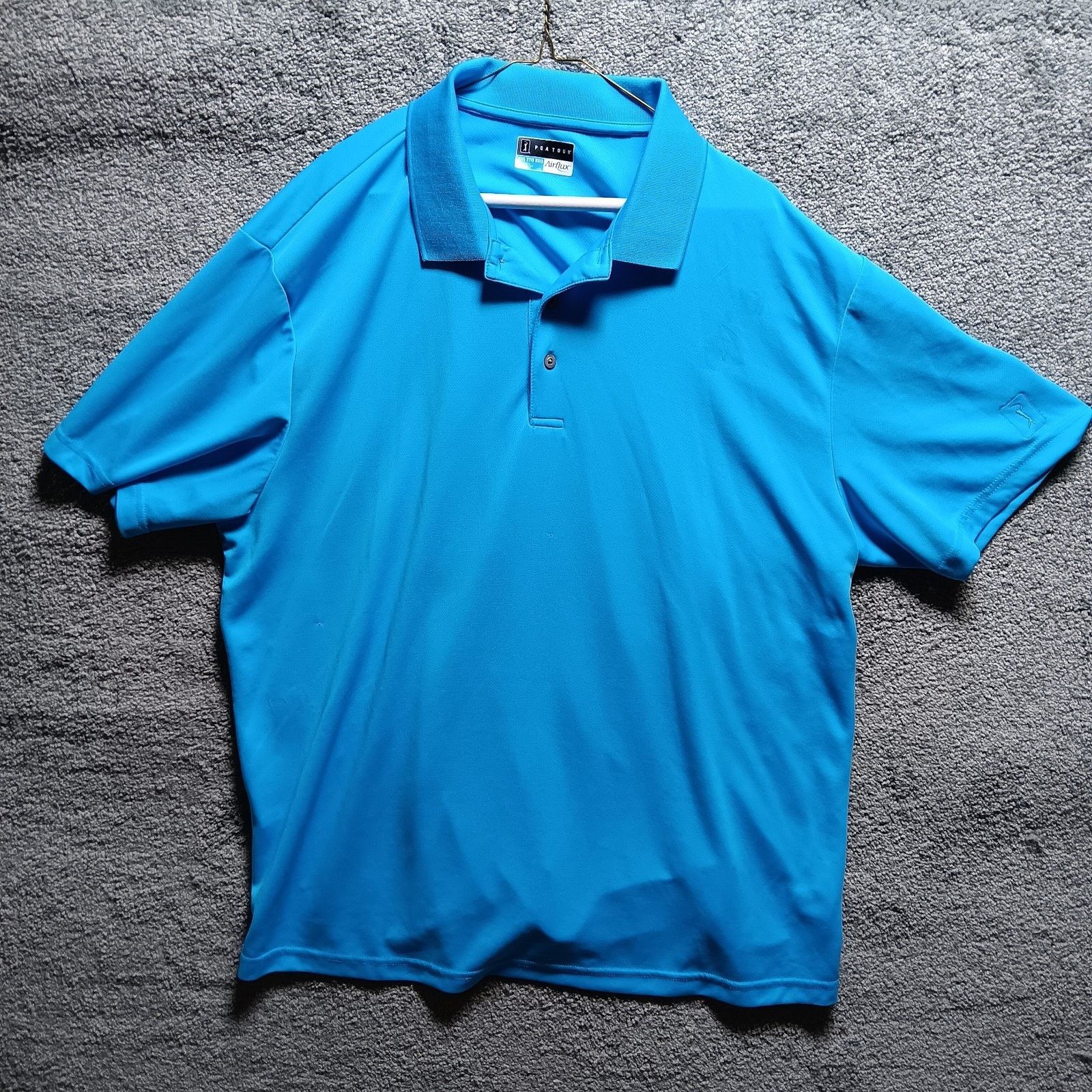 PGA Tour PGA TOUR Airflux Men’s XXL Polo Shirt Performance Golf Blue Size US XXL / EU 58 / 5 - 1 Thumbnail