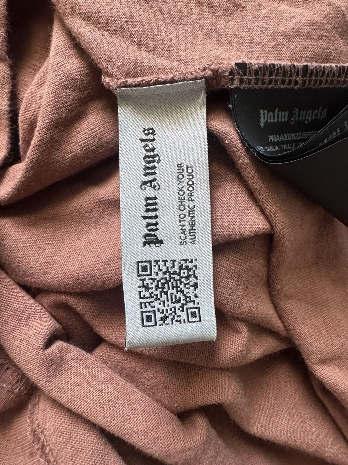 Palm Angels Light Brown Palm Angels Logo Tee Size US XL / EU 56 / 4 - 4 Thumbnail