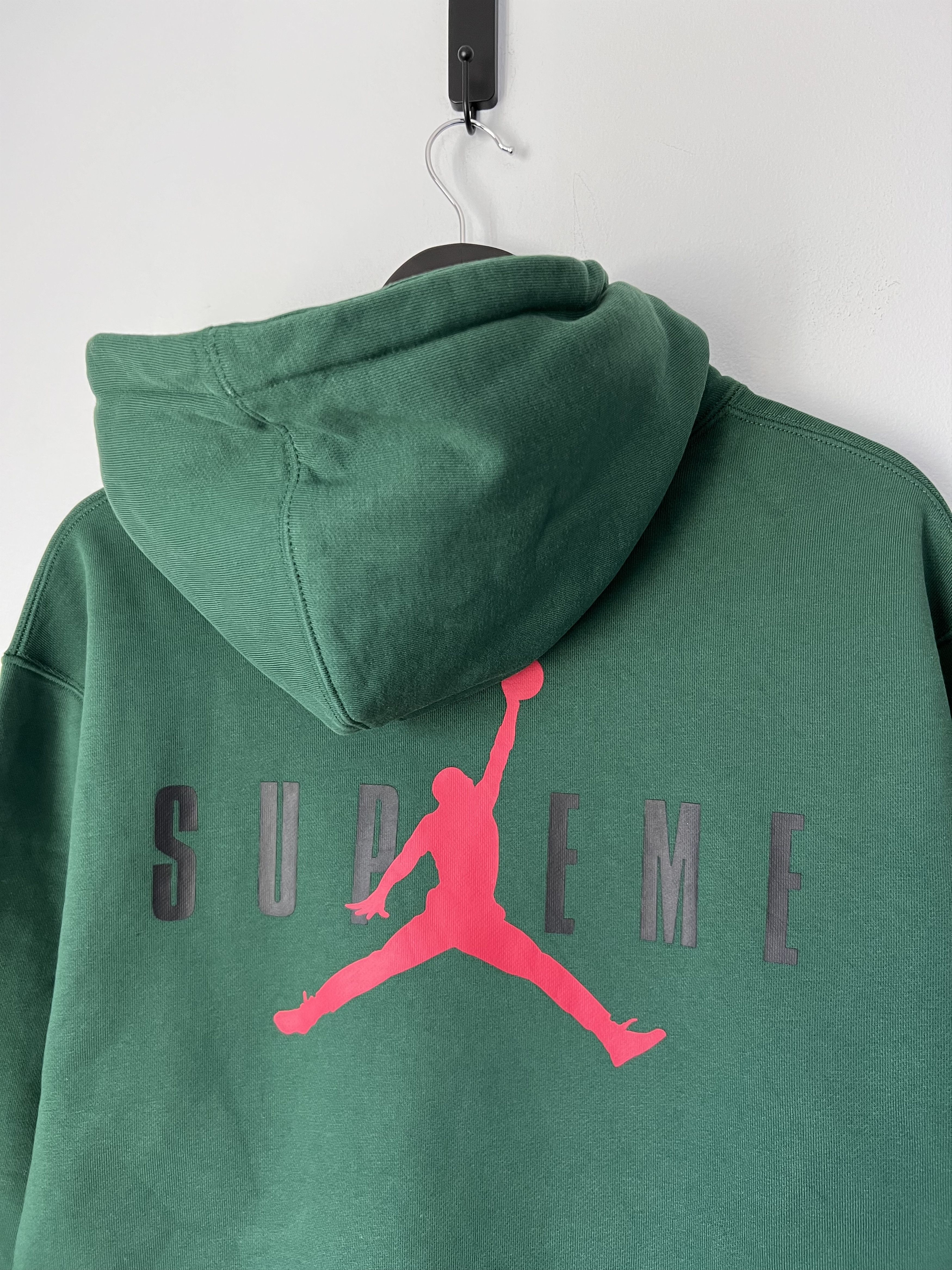 Jordan Brand × Supreme Supreme Jordan Hooded Sweatshirt in Green Size US S / EU 44-46 / 1 - 6 Thumbnail