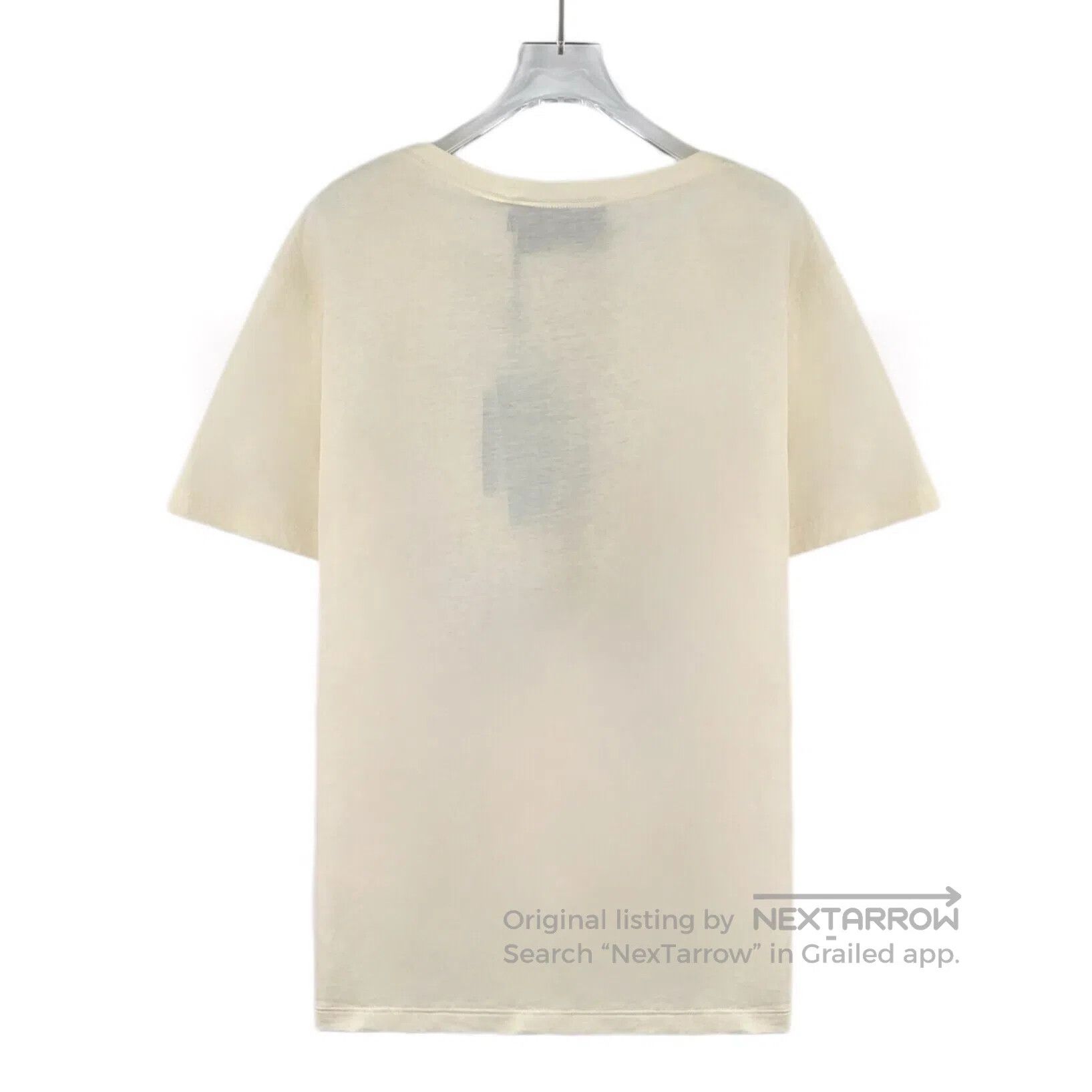 Gucci Guicci Beige Mickey Mouse Letter Printed Cotton Crew Neck Size US XS / EU 42 / 0 - 2 Thumbnail
