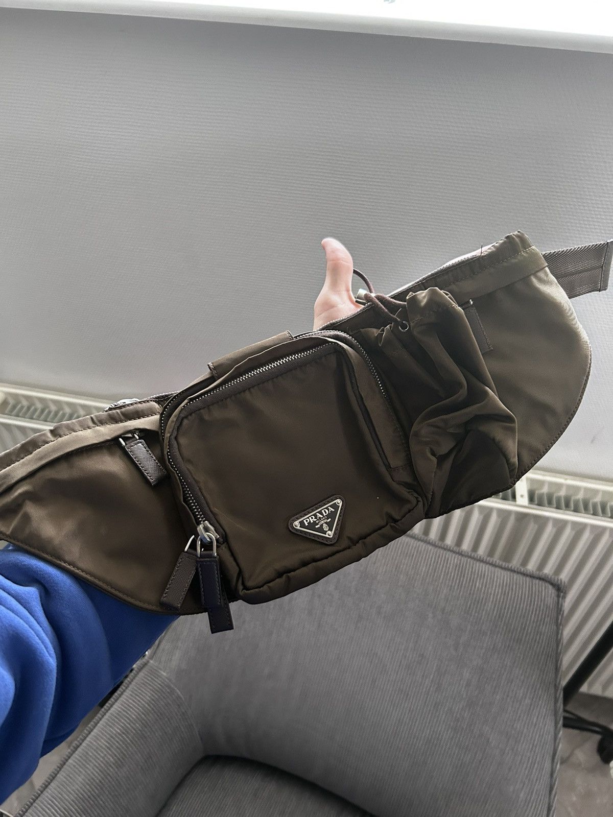 image of Prada Tactical Belt Bag in Camel, Women's