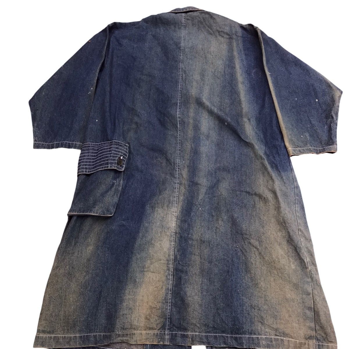 Blue Blue Japan VTG Indigo Inspired Kapital Long Jacket Sun Faded Parachute Size US XL / EU 56 / 4 - 11 Thumbnail