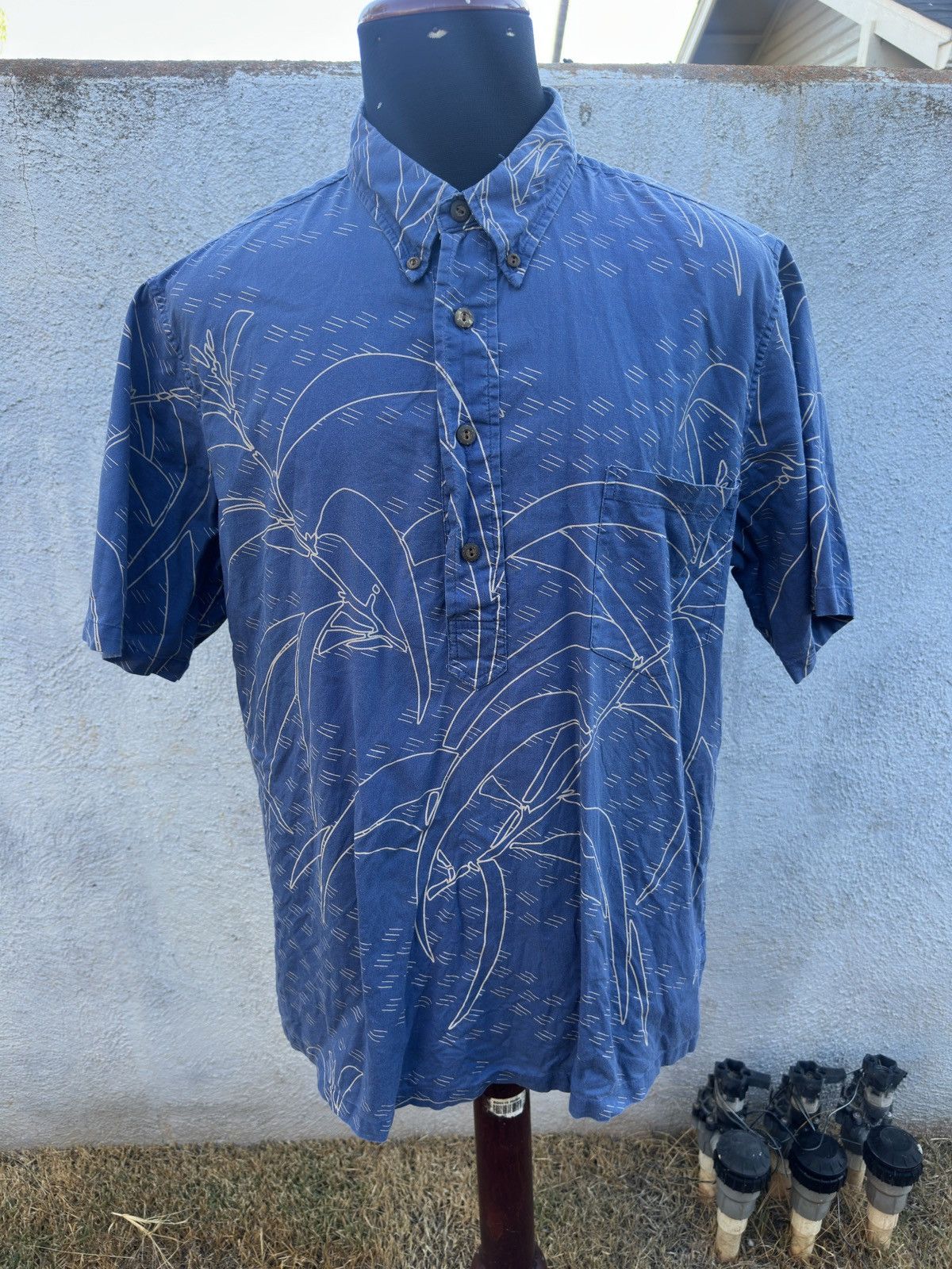 Other PreOwned Sig Zane Blue Hawaiian Shirt 3/4 Button Men's Large Size US L / EU 52-54 / 3 - 1 Thumbnail