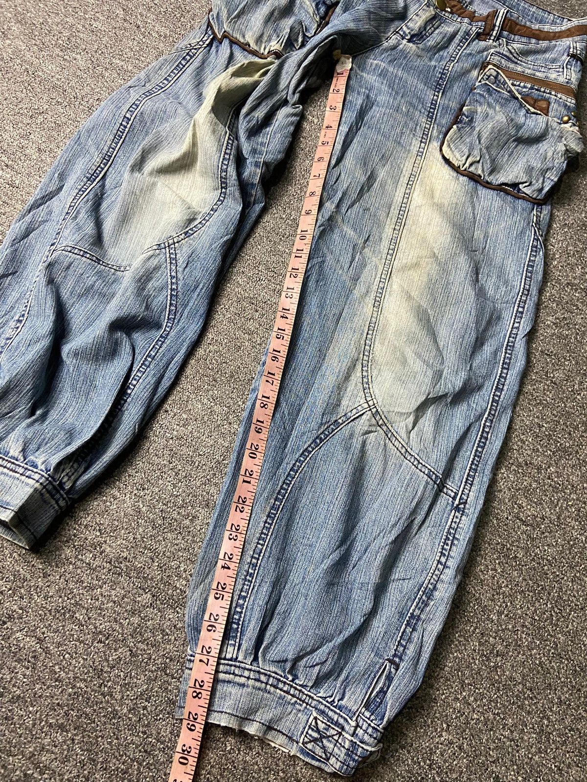 Japanese Brand Minggu Brand Baggy Style Cargo Jeans (158) Size US 30 / EU 46 - 5 Thumbnail