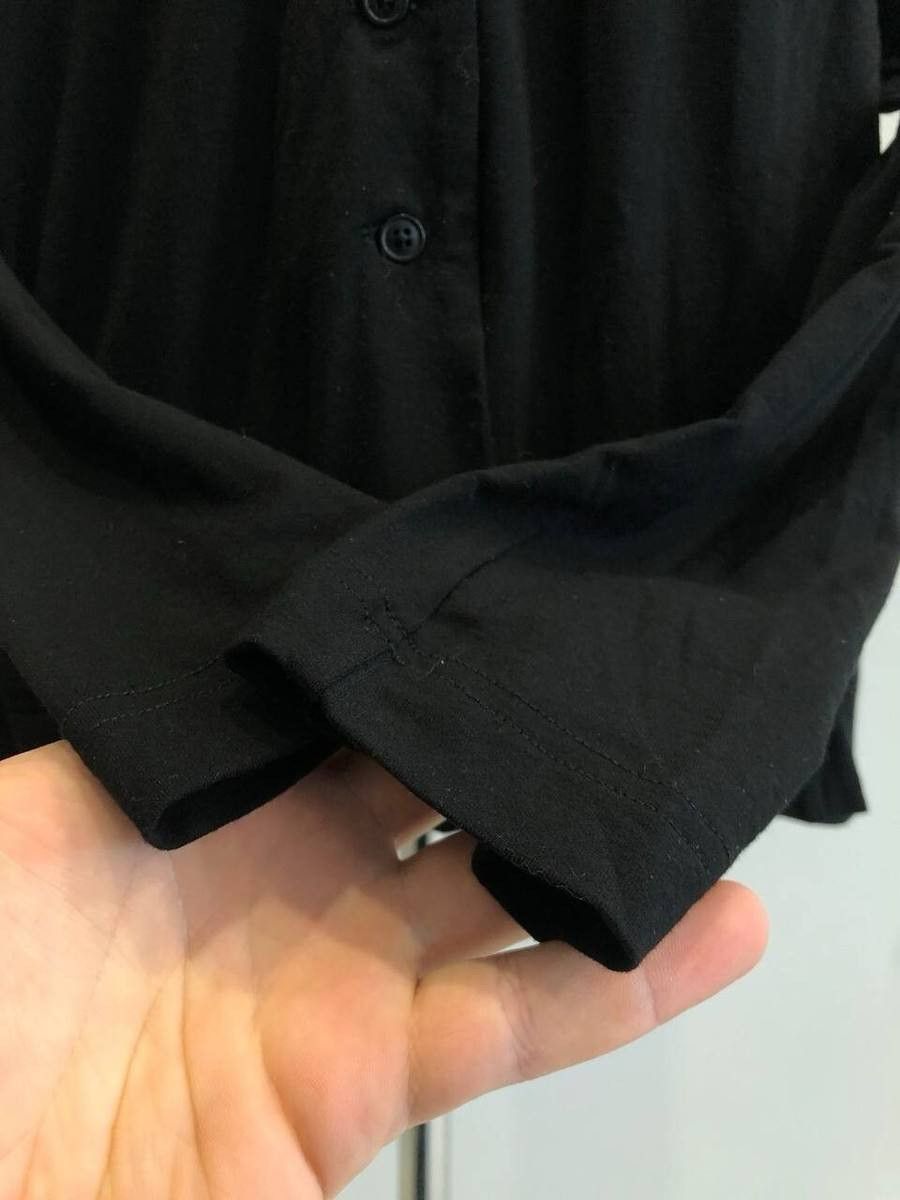 Rundholz Rundholz Avant Garde Black Cotton Button Shirt Blouse Size XS / US 0-2 / IT 36-38 - 5 Thumbnail