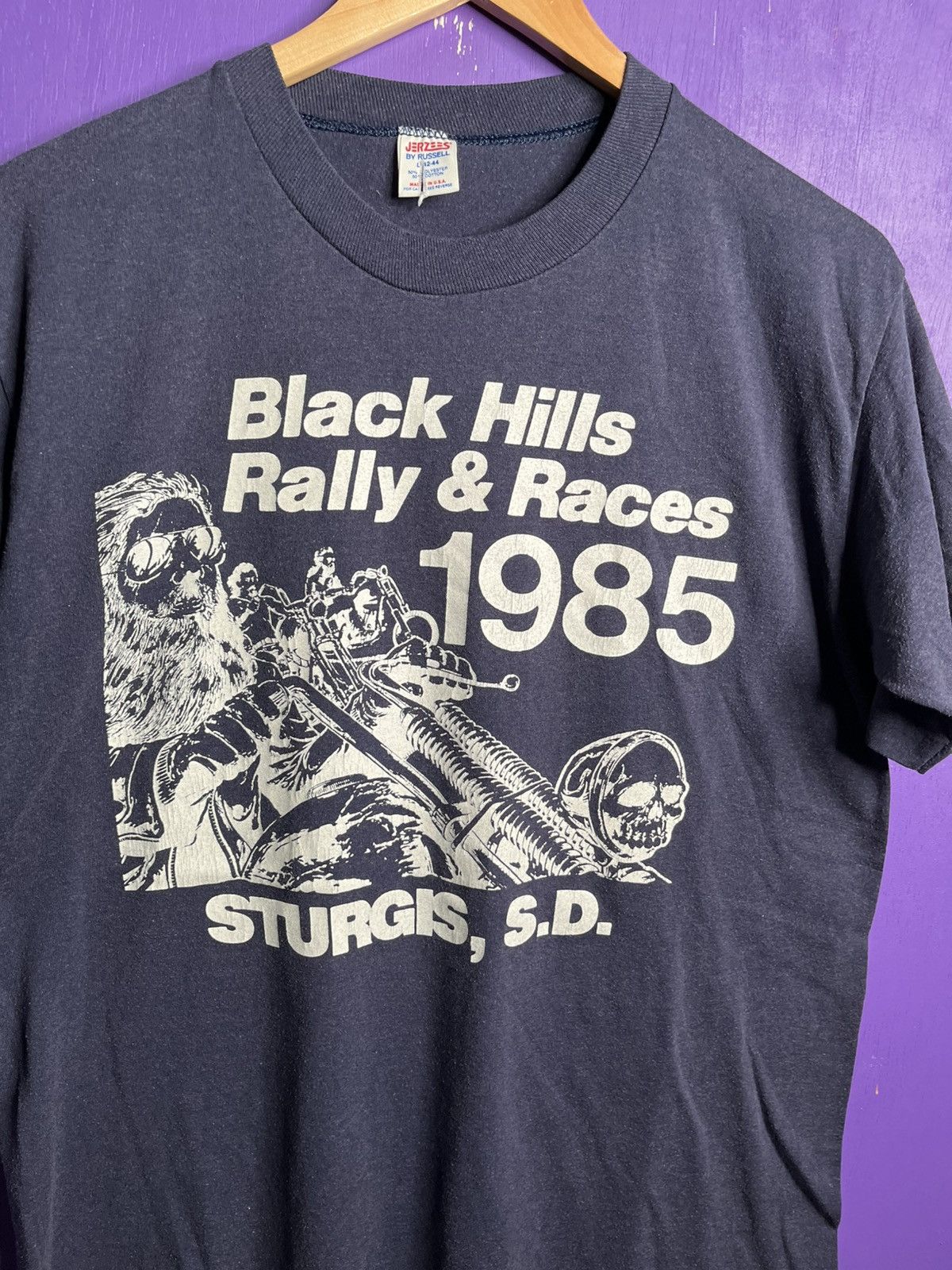 Harley Davidson × Vintage Vintage 1985 Sturgis black hills rally t-shirt Size US L / EU 52-54 / 3 - 3 Thumbnail