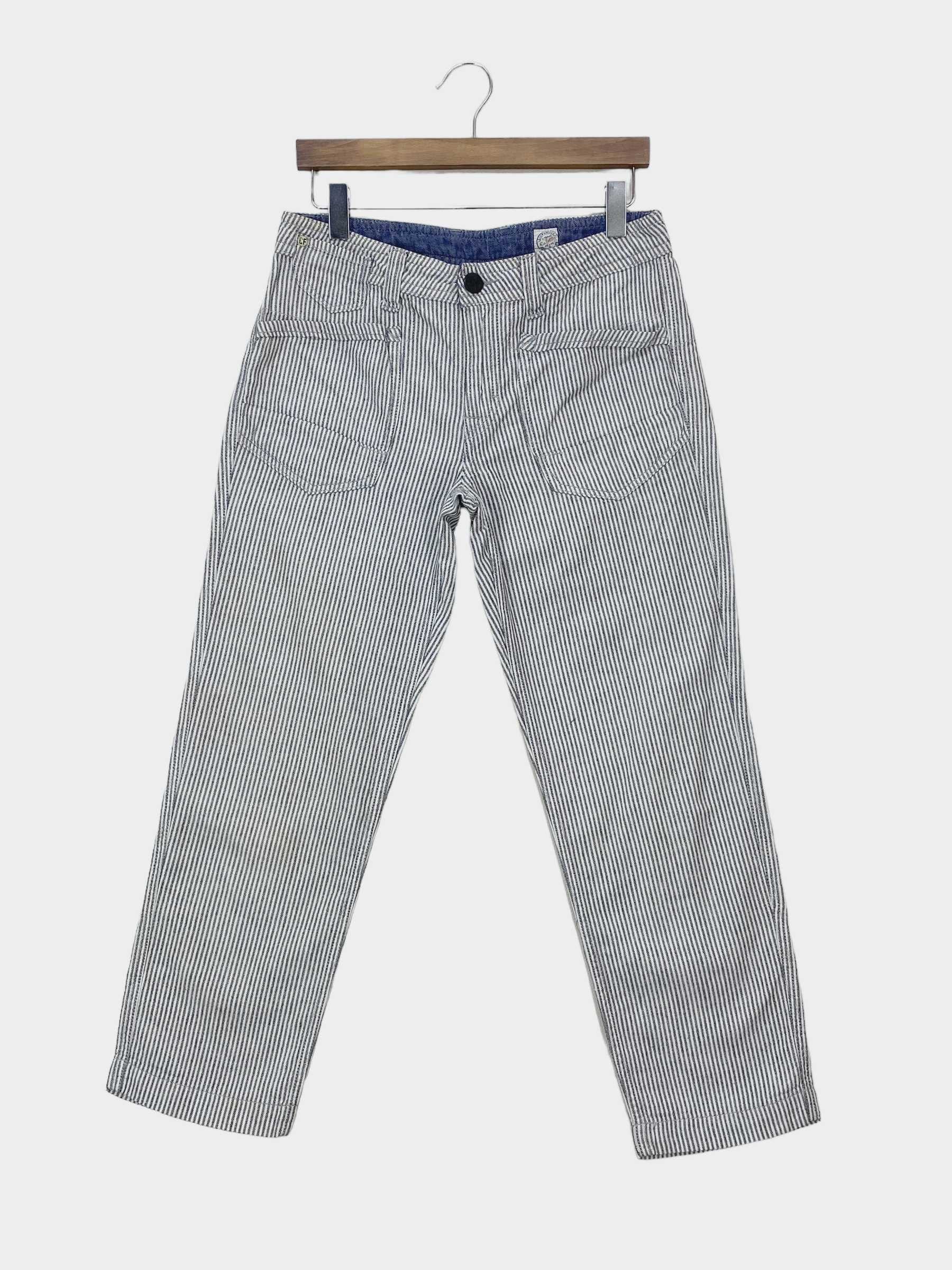 Japanese Brand Japanese Hickory Stripe Carpenter Pants – Workwear Vintage Size 31" - 2 Thumbnail