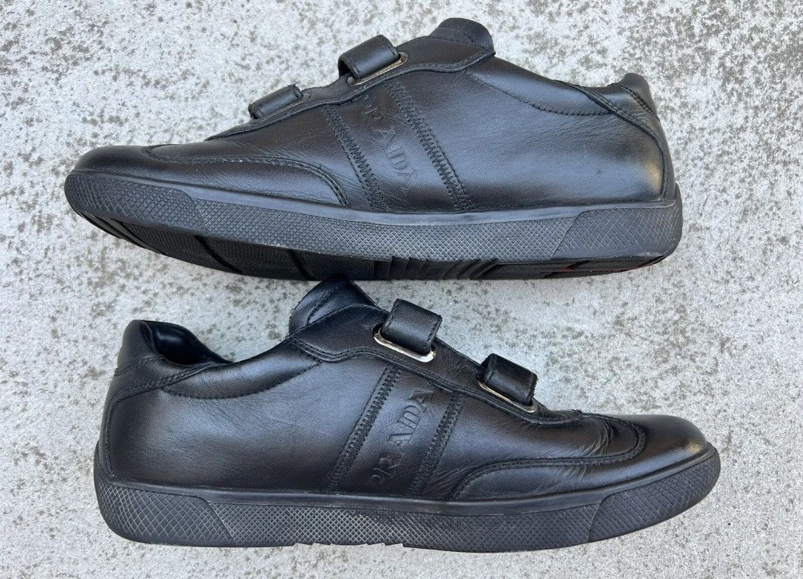 Prada Authentic💫Prada💫2 Strap Leather Sneaker (4P 1317) Size US 8 / EU 41 - 8 Thumbnail