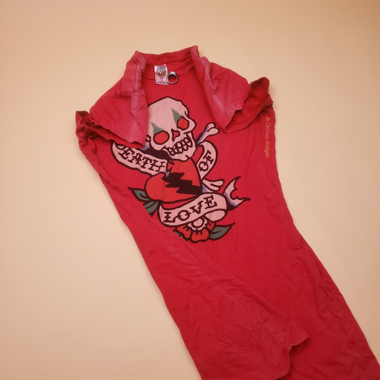 Ed Hardy Vintage y2k Ed Hardy T Shirt Dress Womens Christian Audigier Size L / US 10 / IT 46 - 9 Thumbnail