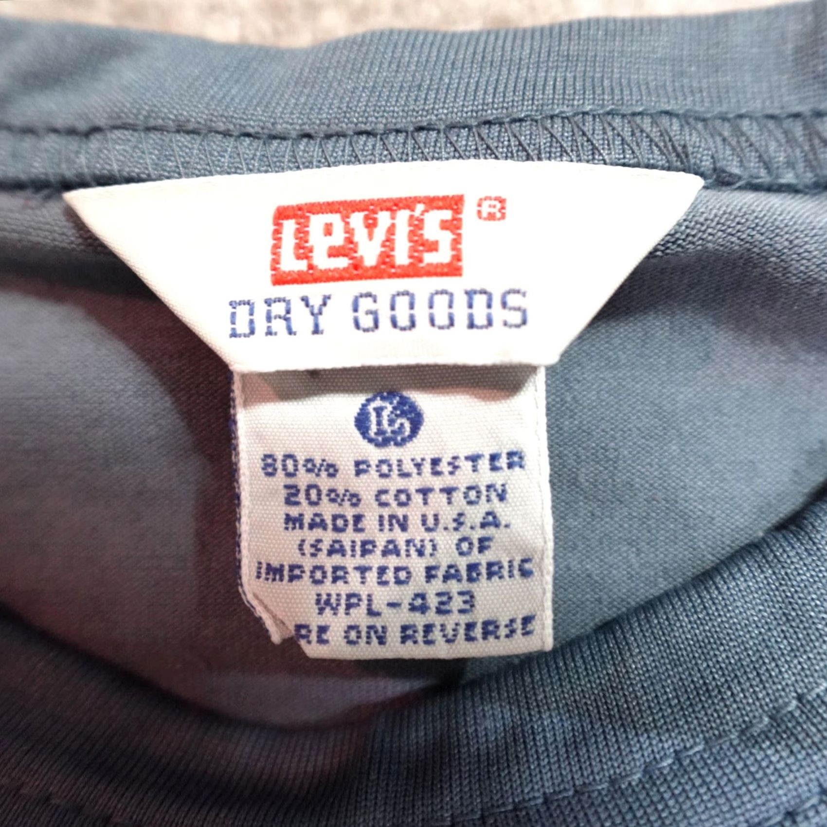 Levi's VINTAGE Levi's Sweatshirt Men L Blue Double Sided Satin Made in USA Size US L / EU 52-54 / 3 - 2 Thumbnail