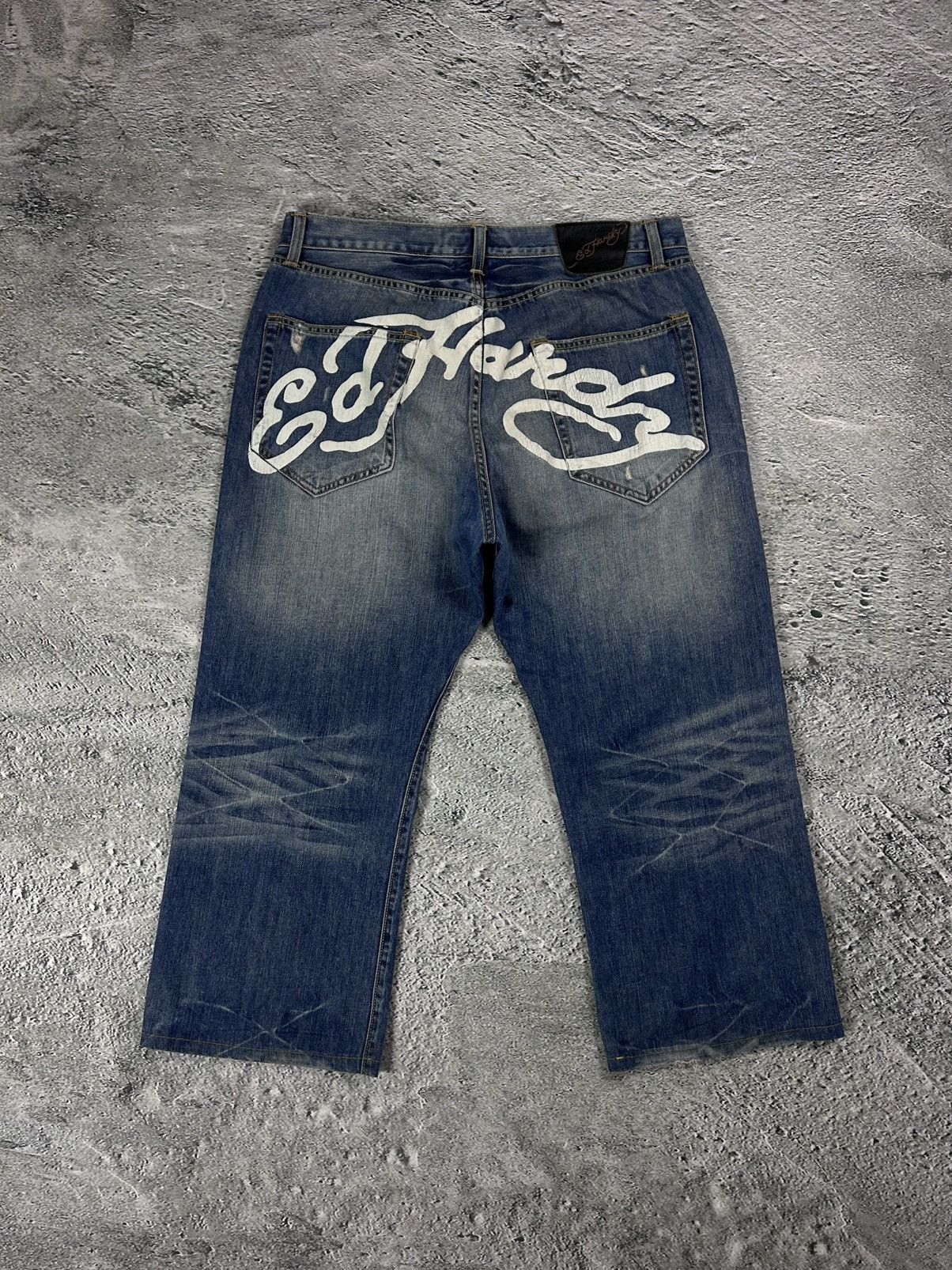Ed Hardy Ed Hardy Christian Audigier vintage jeans big logo pants Size US 38 / EU 54 - 1 Thumbnail