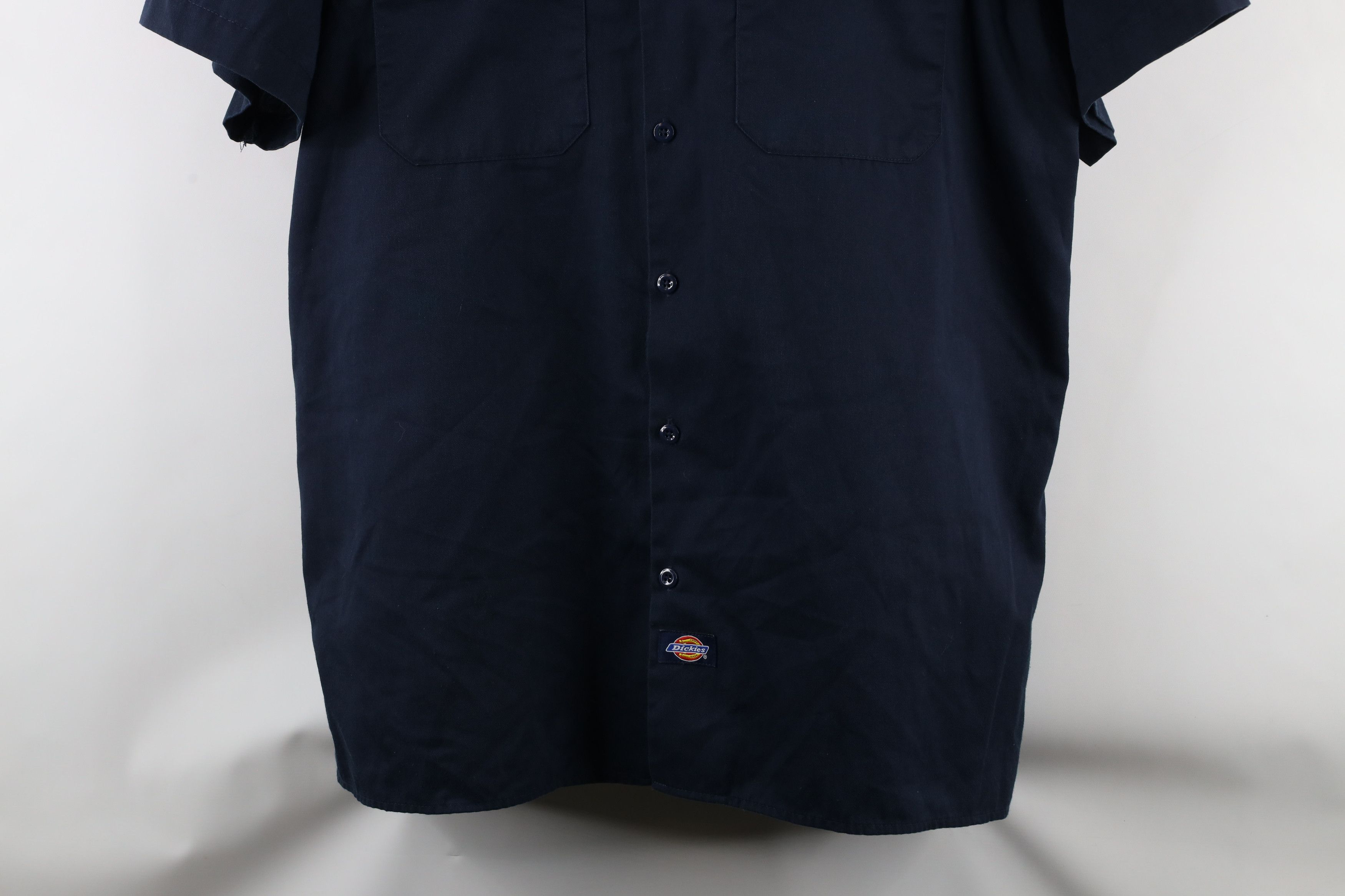 Dickies × Vintage Vintage Dickies Spell Out Short Sleeve Work Mechanic Shirt Size US XL / EU 56 / 4 - 3 Thumbnail