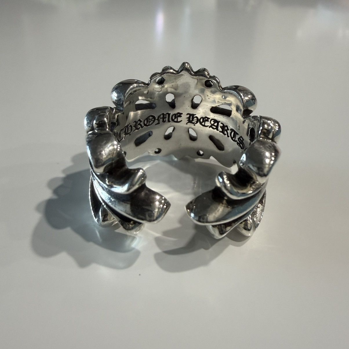 Chrome Hearts US9 Chrome Hearts Double Floral Cross Ring 18 stk Size ONE SIZE - 3 Thumbnail
