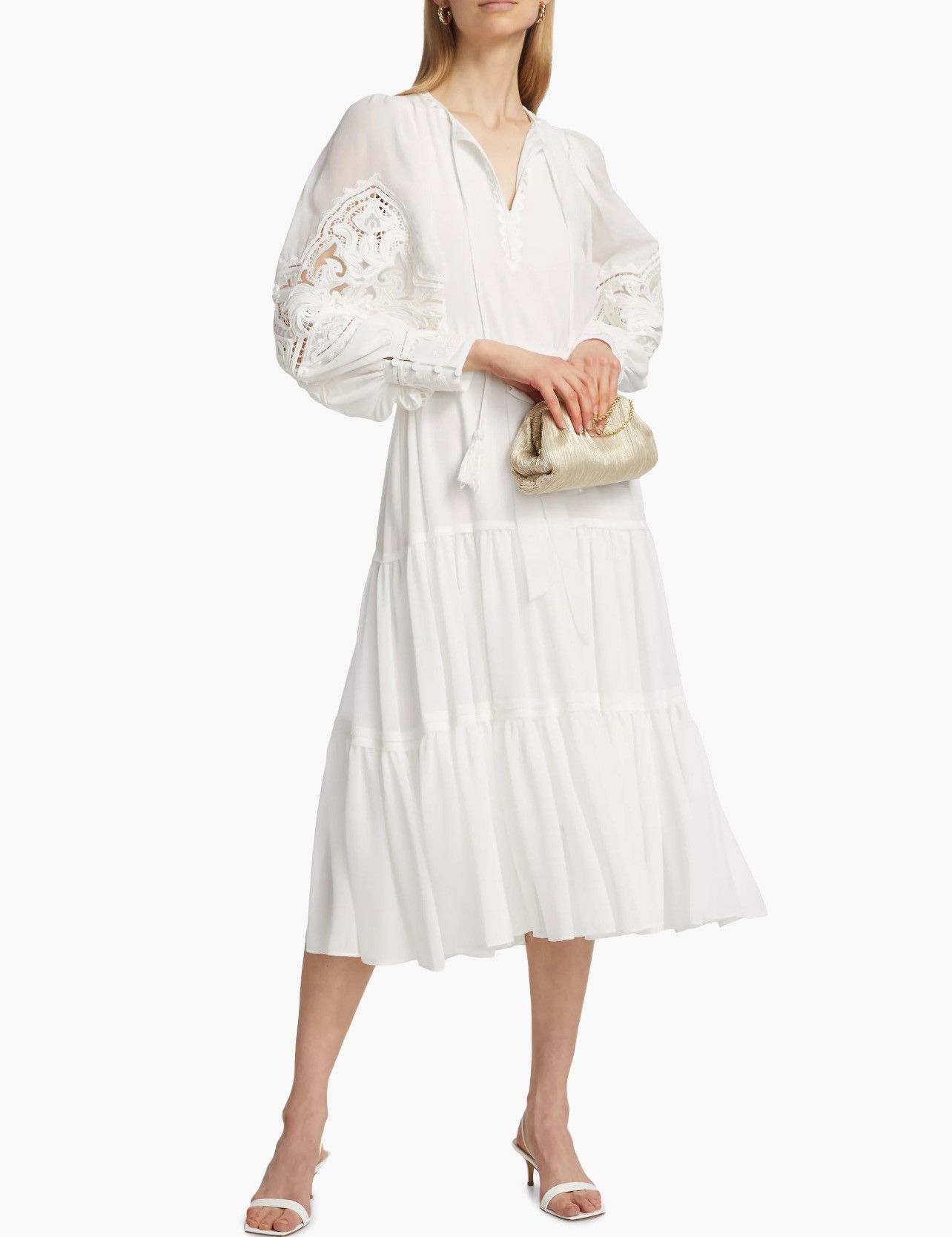 KOBI HALPERIN Kobi Halperin Mira Peasant Midi-Dress size XS Size XS / US 0-2 / IT 36-38 - 3 Thumbnail