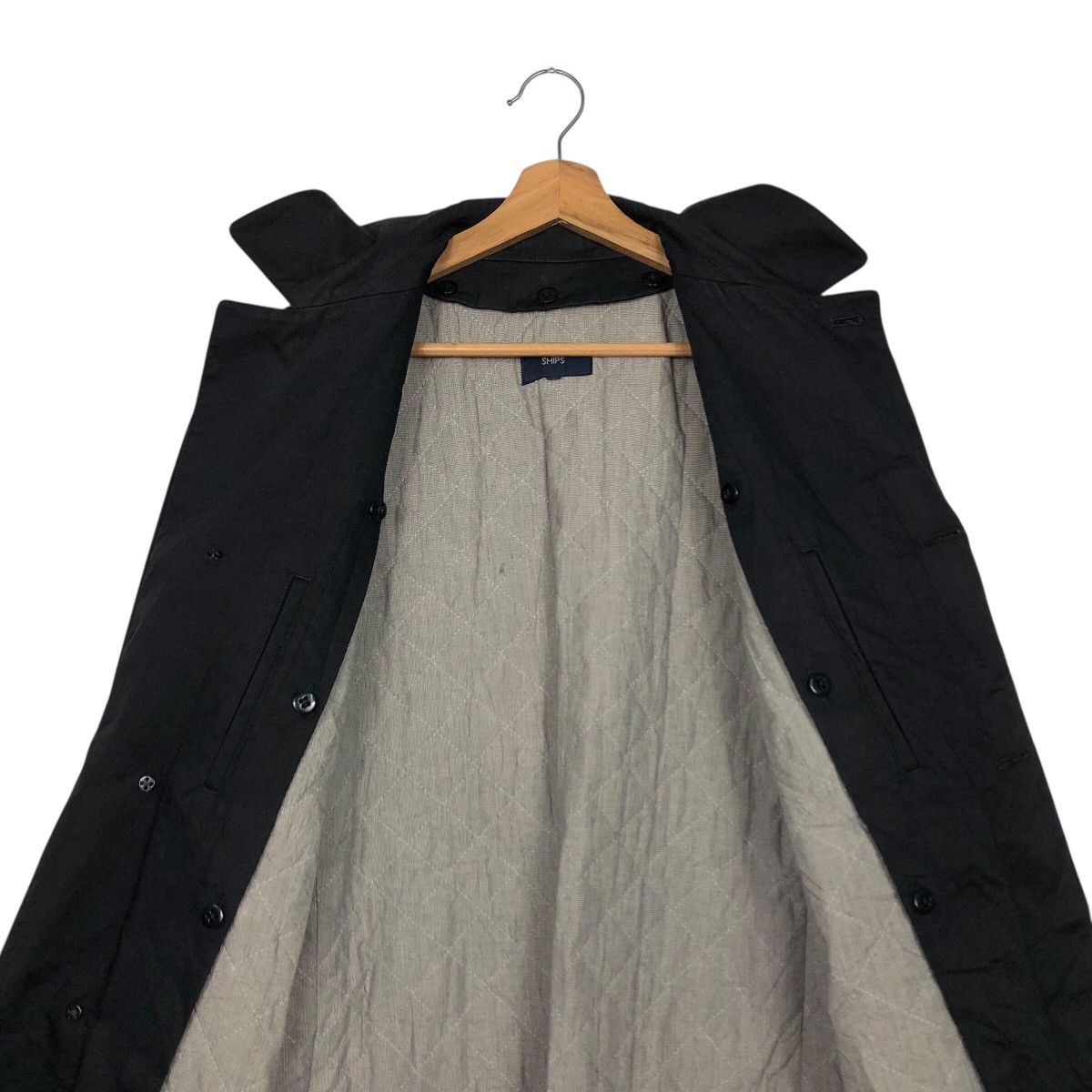 Japanese Brand SHIPS Archival Noir Tech-Twill Overcoat Issey Miyake Size US M / EU 48-50 / 2 - 16 Thumbnail