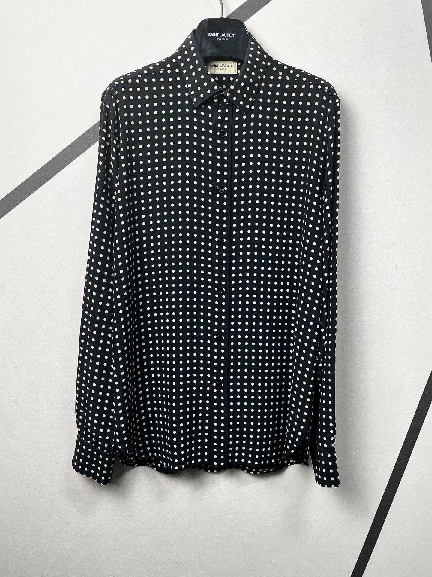 Saint Laurent Paris Saint Laurent Paris Black and white polka dot shirt Size US XS / EU 42 / 0 - 1 Thumbnail