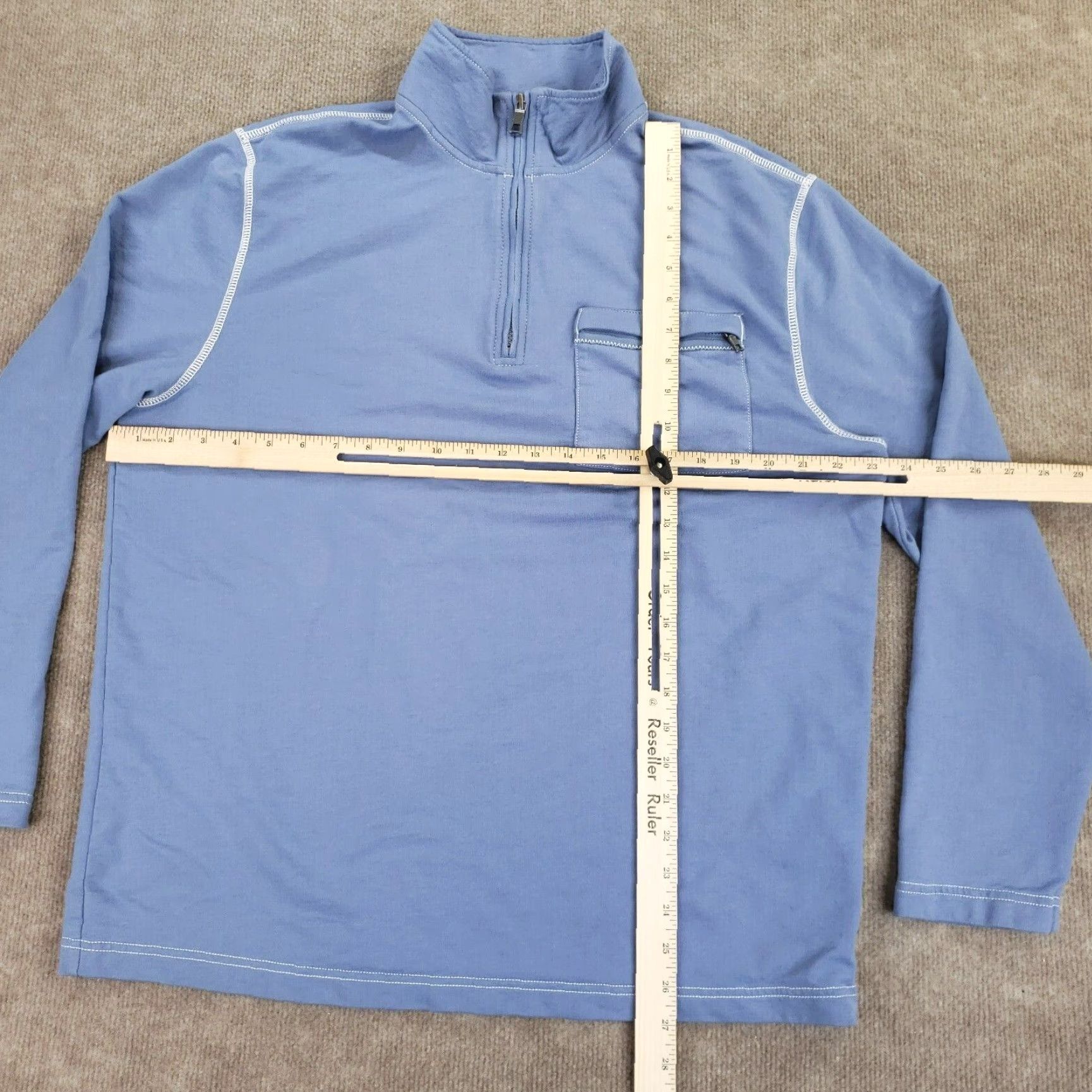 Nautica Nautica Mens Long Sleeve 1/4 Zip Mock Neck Shirt Large Blue Size US L / EU 52-54 / 3 - 2 Thumbnail